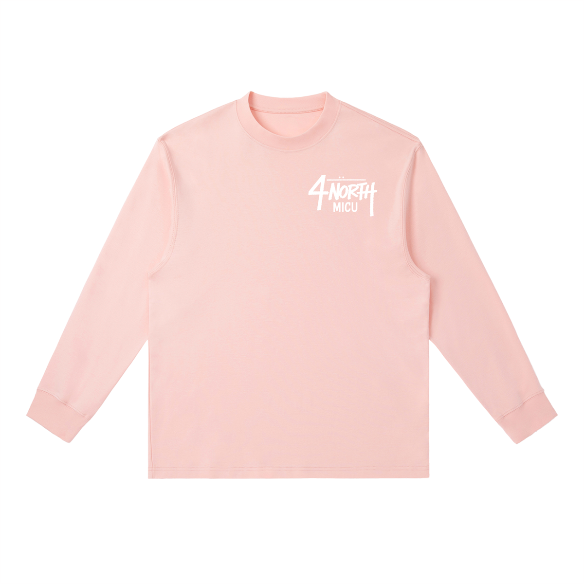 4 North white print- Long-Sleeve T-Shirt