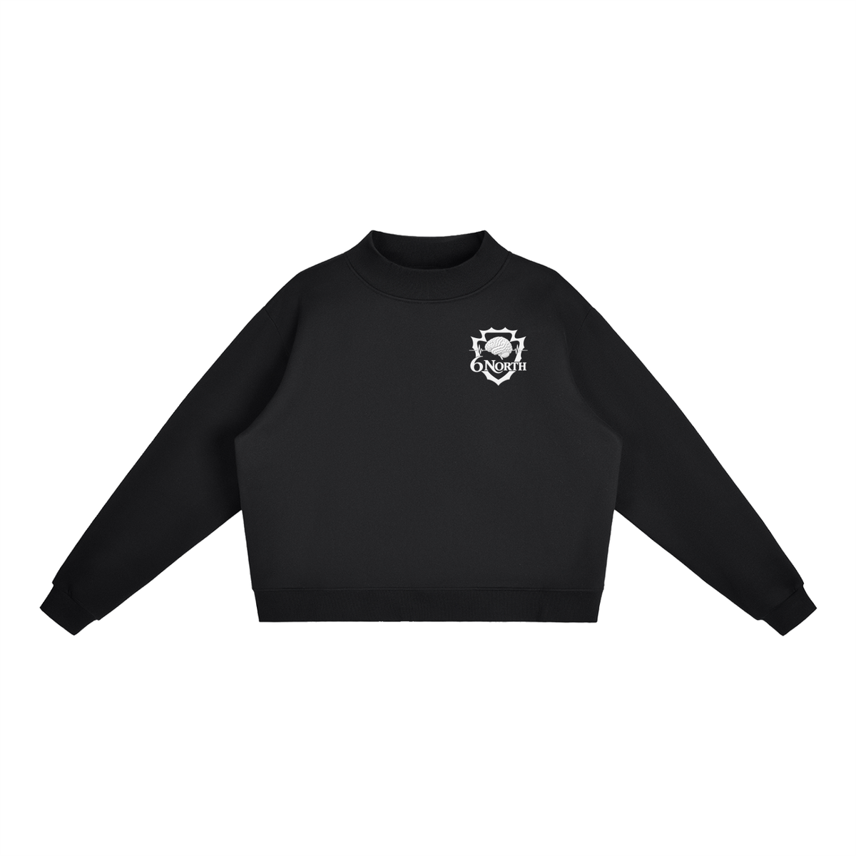 6 North- women’s Essential Fleece Mock-Neck Crew Sweatshirt