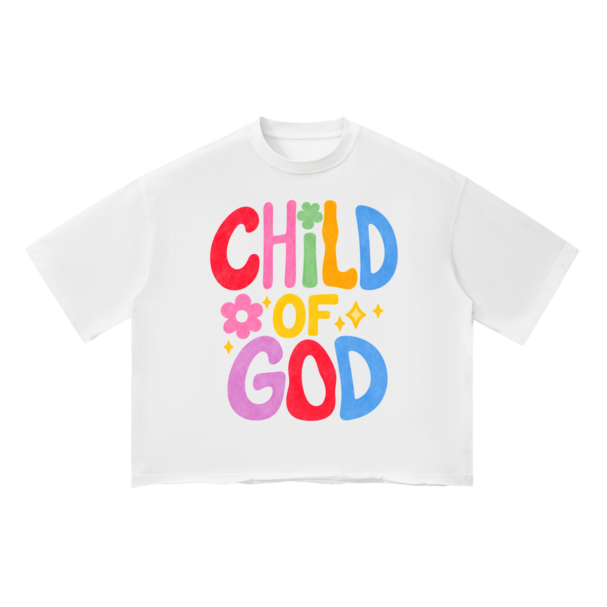Child of God- adult unisex Vintage Wash Boxy T-Shirt