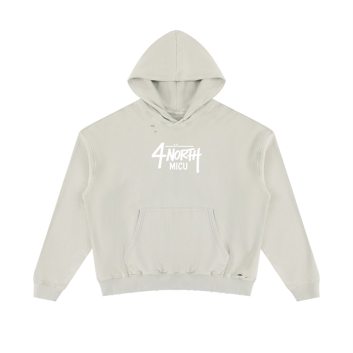 4 North-adult unisex Mineral Wash Distressed Hoodie