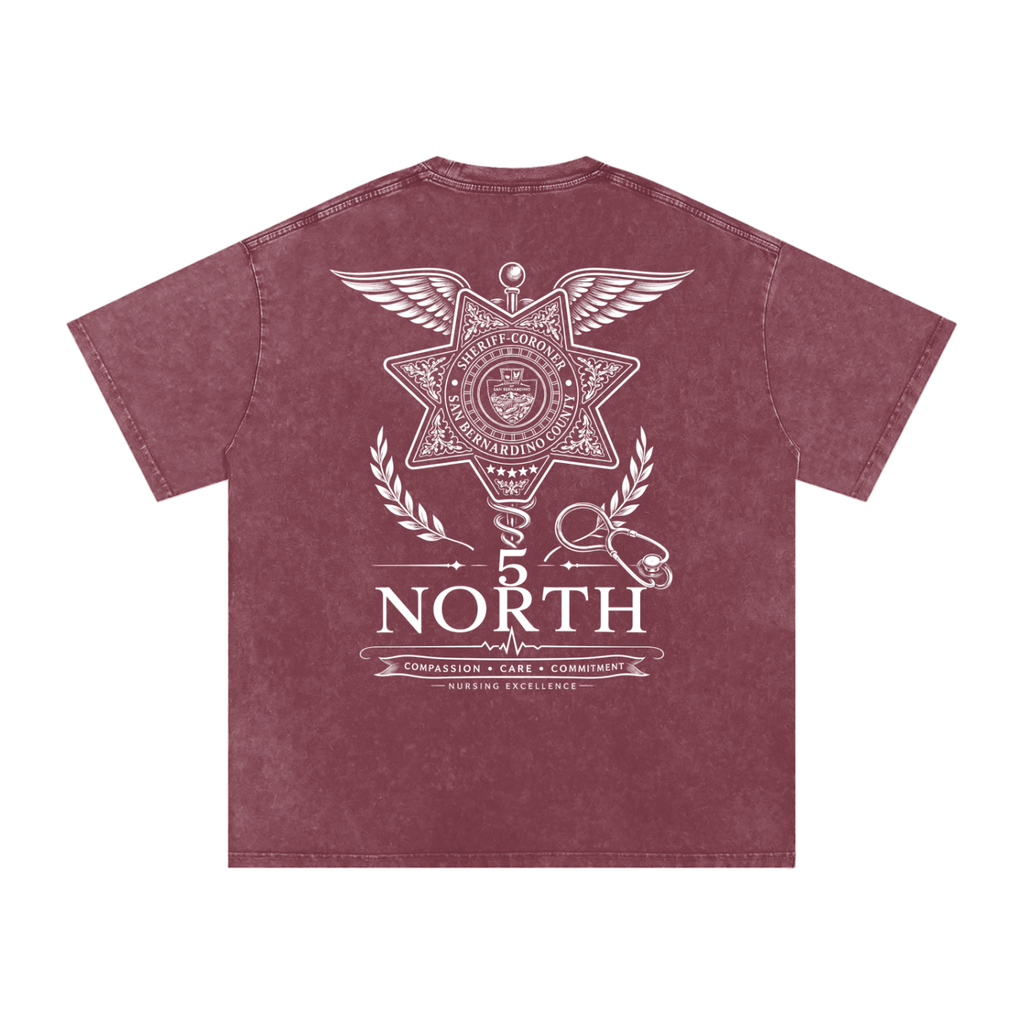5 North- Snow Washed Oversized Cotton T-Shirt