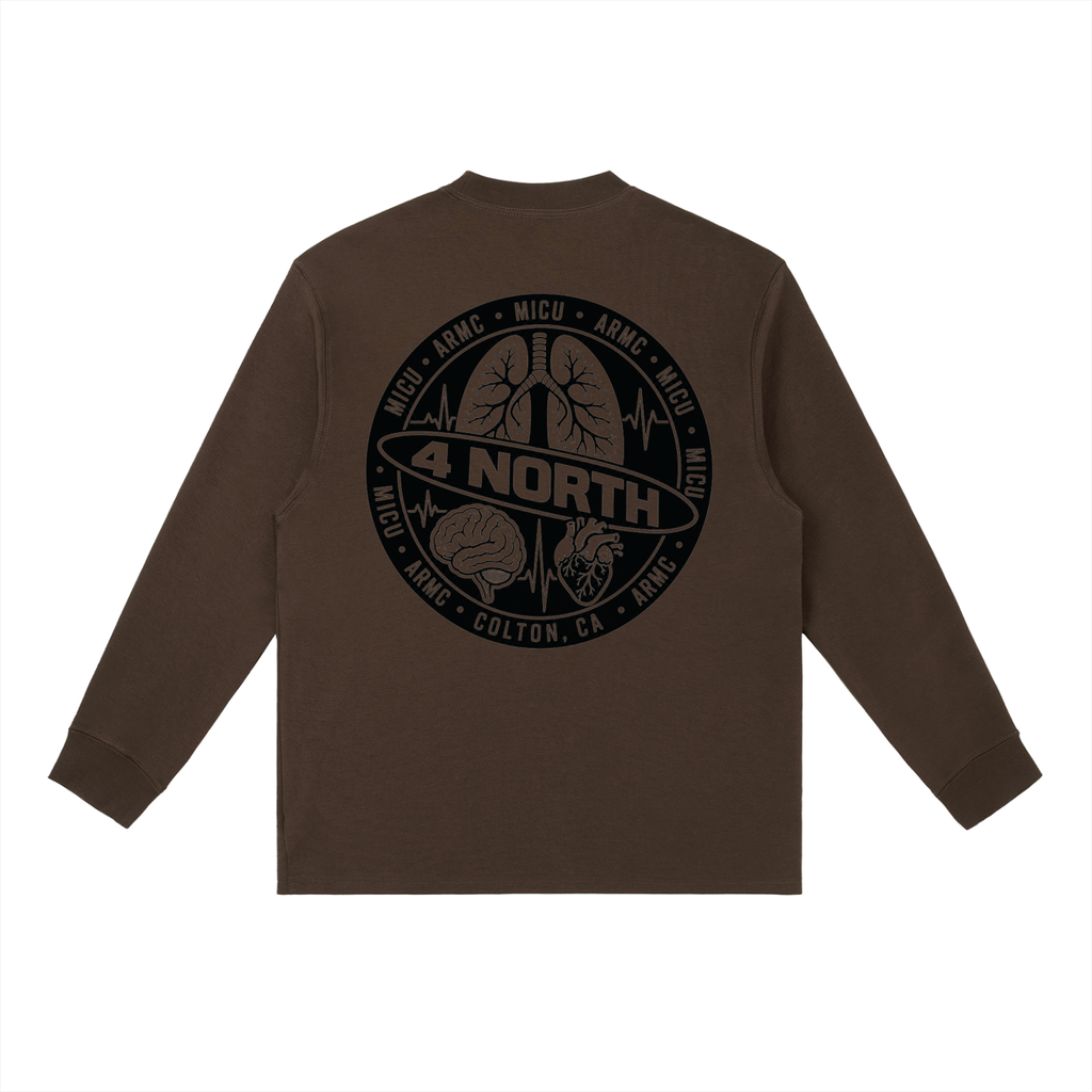 4 North black print- Long-Sleeve T-Shirt