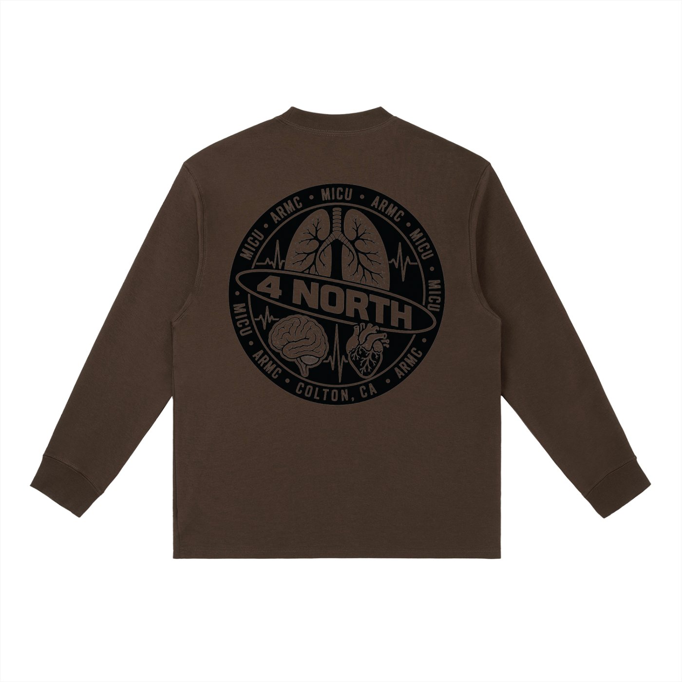 4 North black print- Long-Sleeve T-Shirt