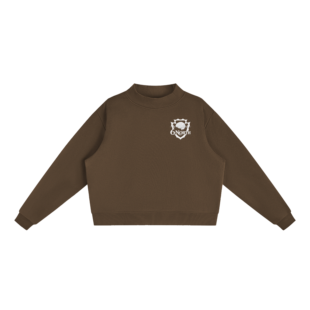 6 North- women’s Essential Fleece Mock-Neck Crew Sweatshirt