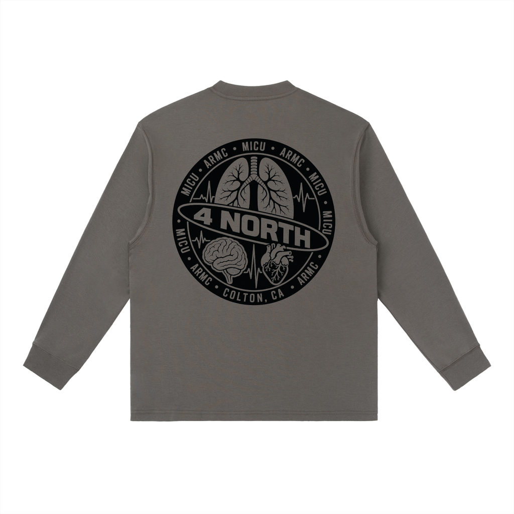4 North black print- Long-Sleeve T-Shirt