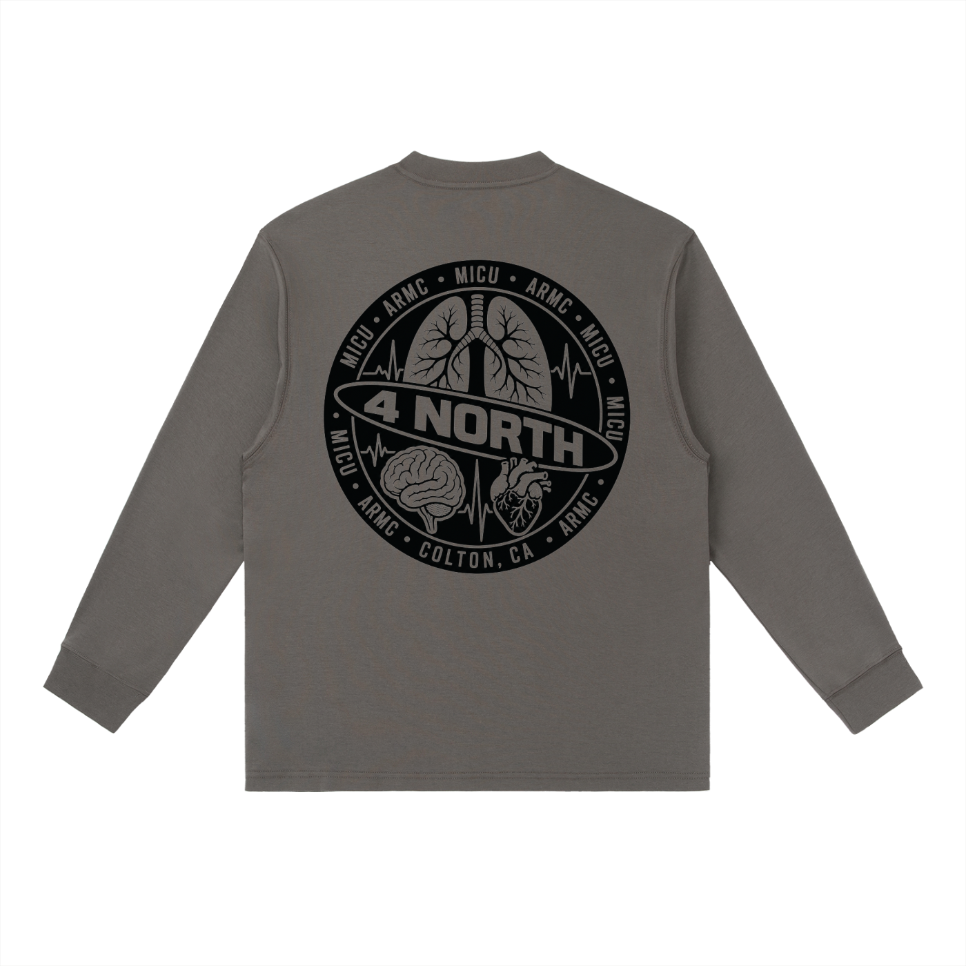 4 North black print- Long-Sleeve T-Shirt