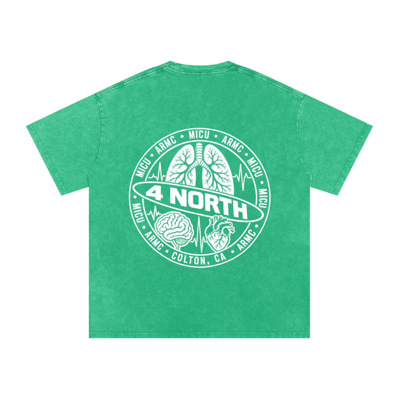 4 North white lettering- adult unisex Snow Washed Oversized Cotton T-Shirt