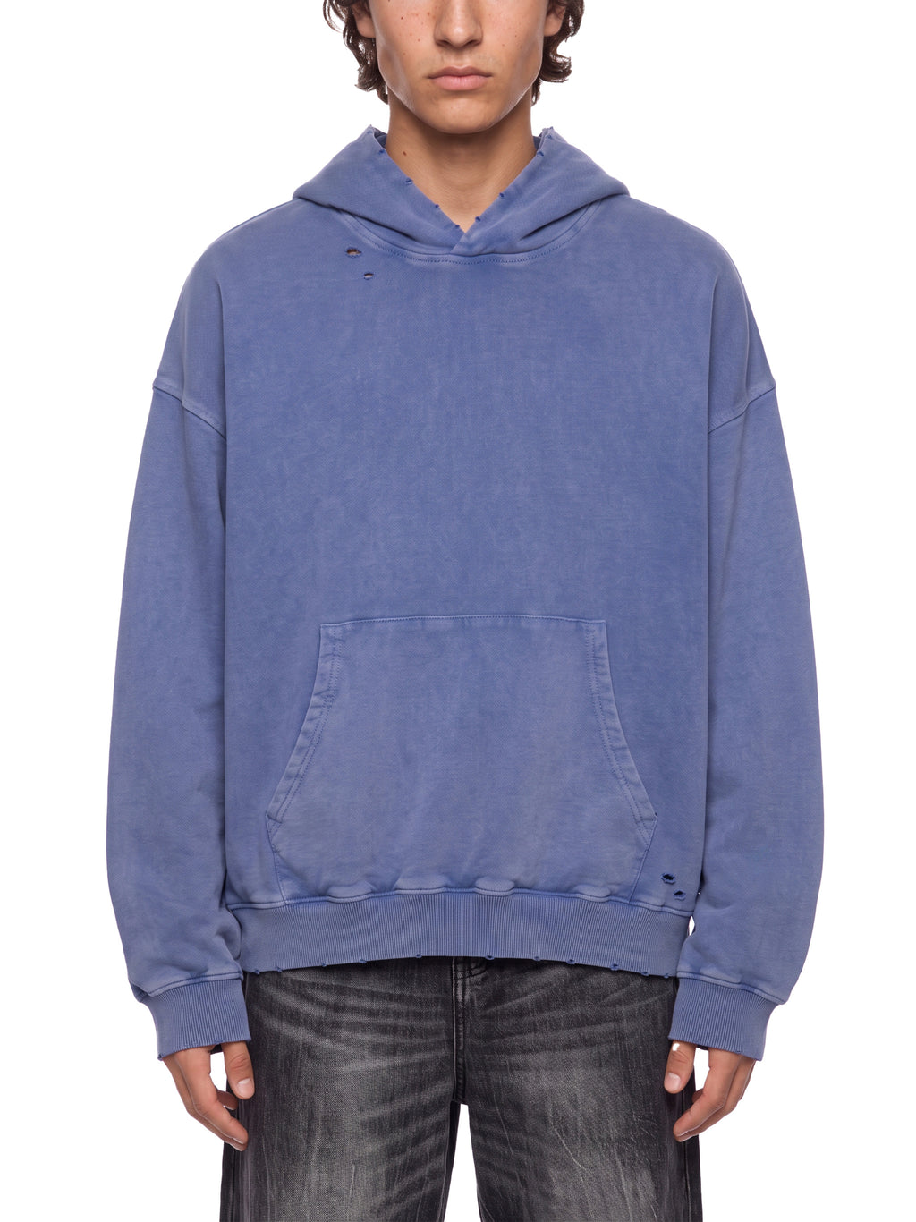 4 North-adult unisex Mineral Wash Distressed Hoodie