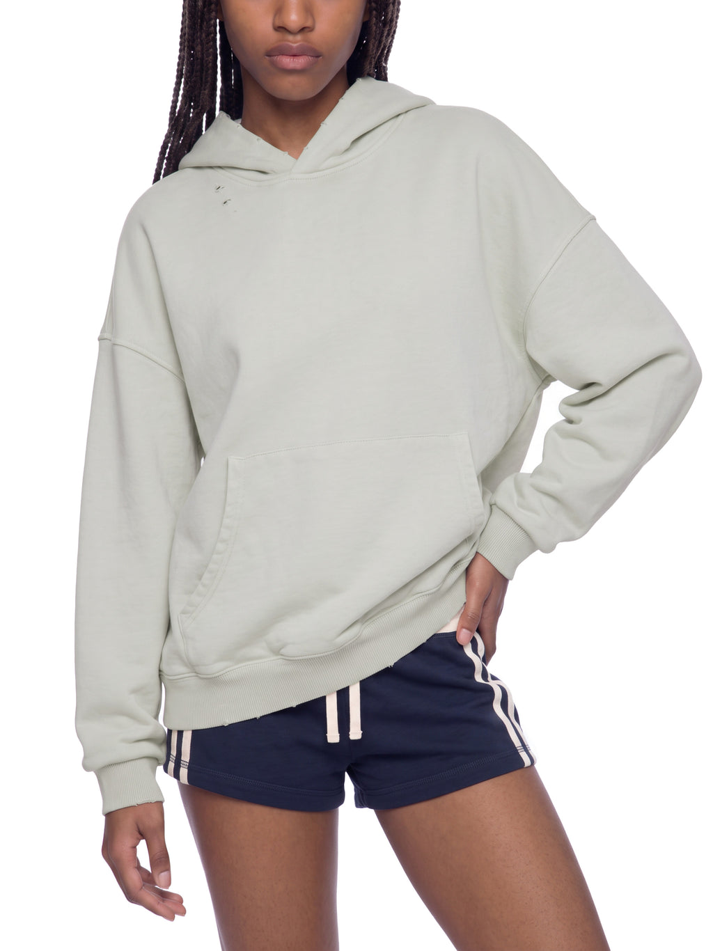 4 North-adult unisex Mineral Wash Distressed Hoodie