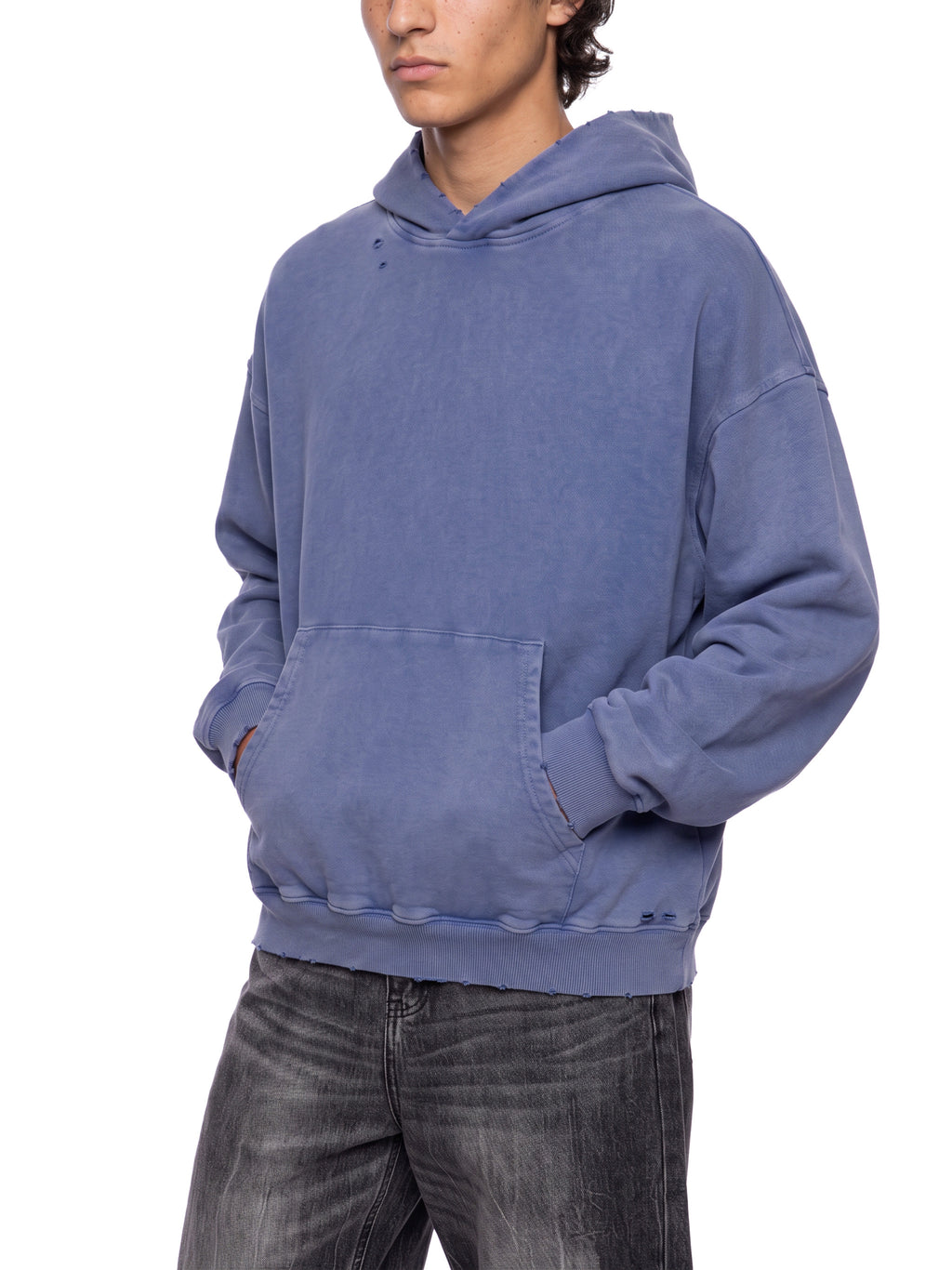 4 North-adult unisex Mineral Wash Distressed Hoodie