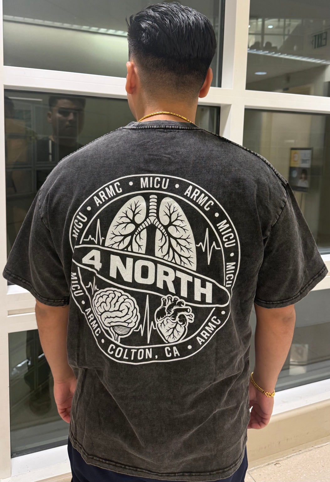 5 North-adult unisex Snow Washed Oversized Cotton T-Shirt