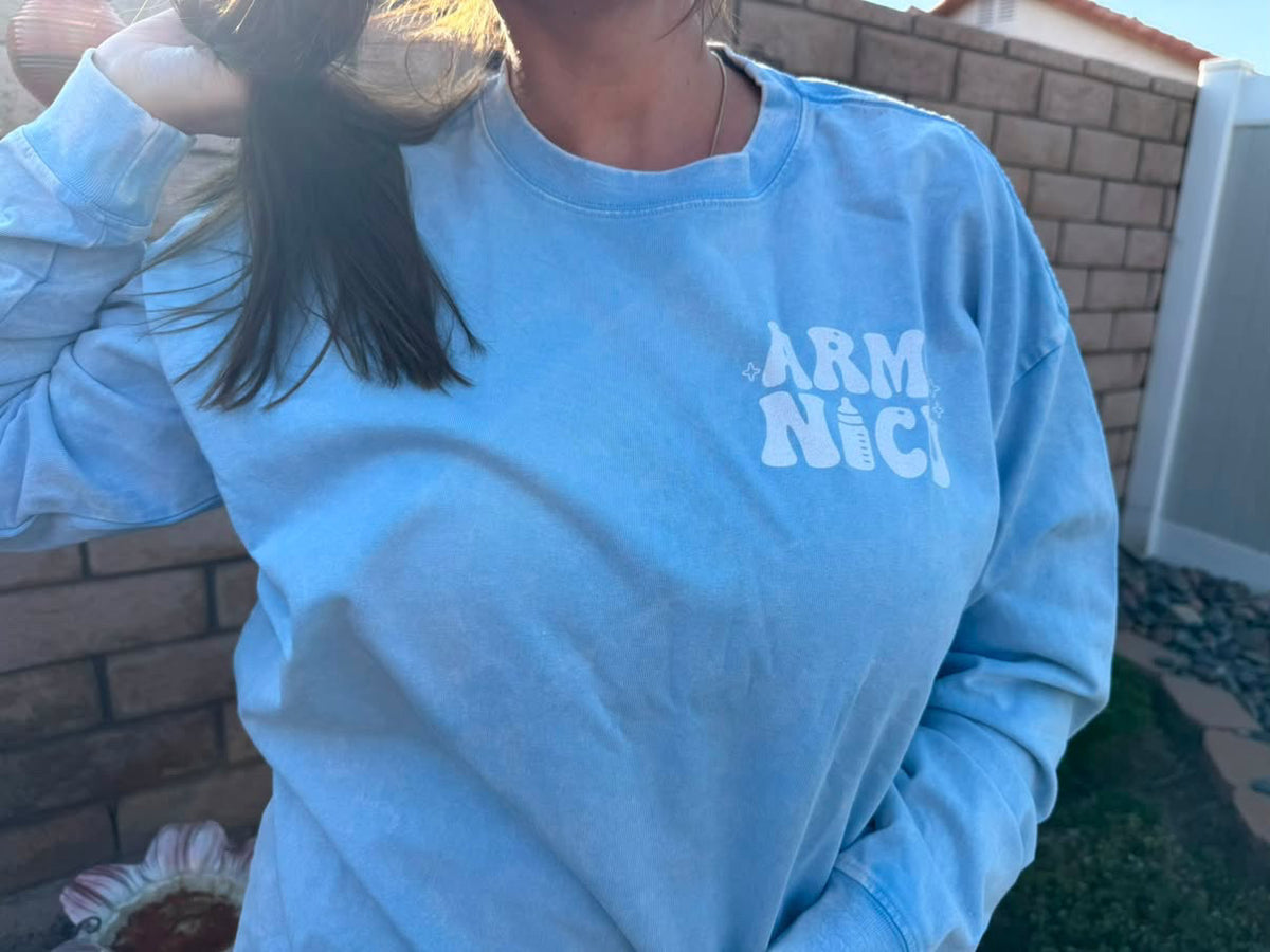 NICU- adult unisex Acid Wash Oversize Long Sleeve T-Shirt