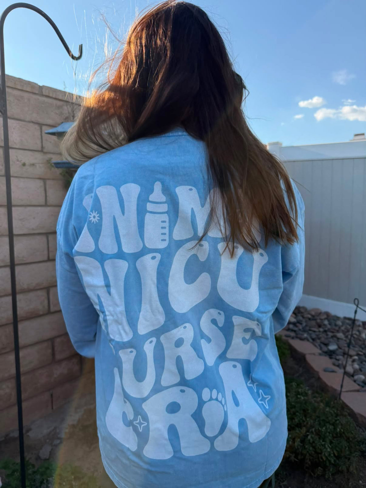 NICU- adult unisex Acid Wash Oversize Long Sleeve T-Shirt