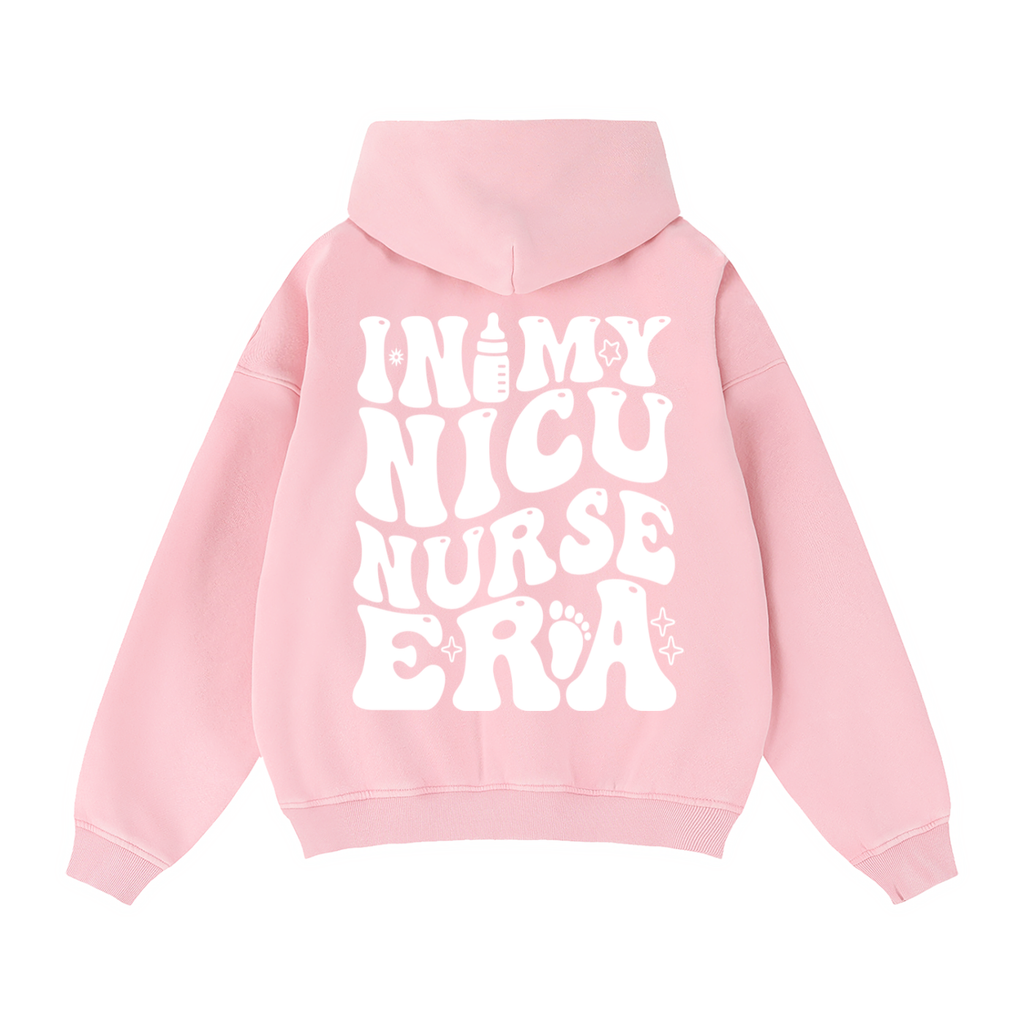 NICU- adult unisex Zip-Through Boxy Fleece Hoodie