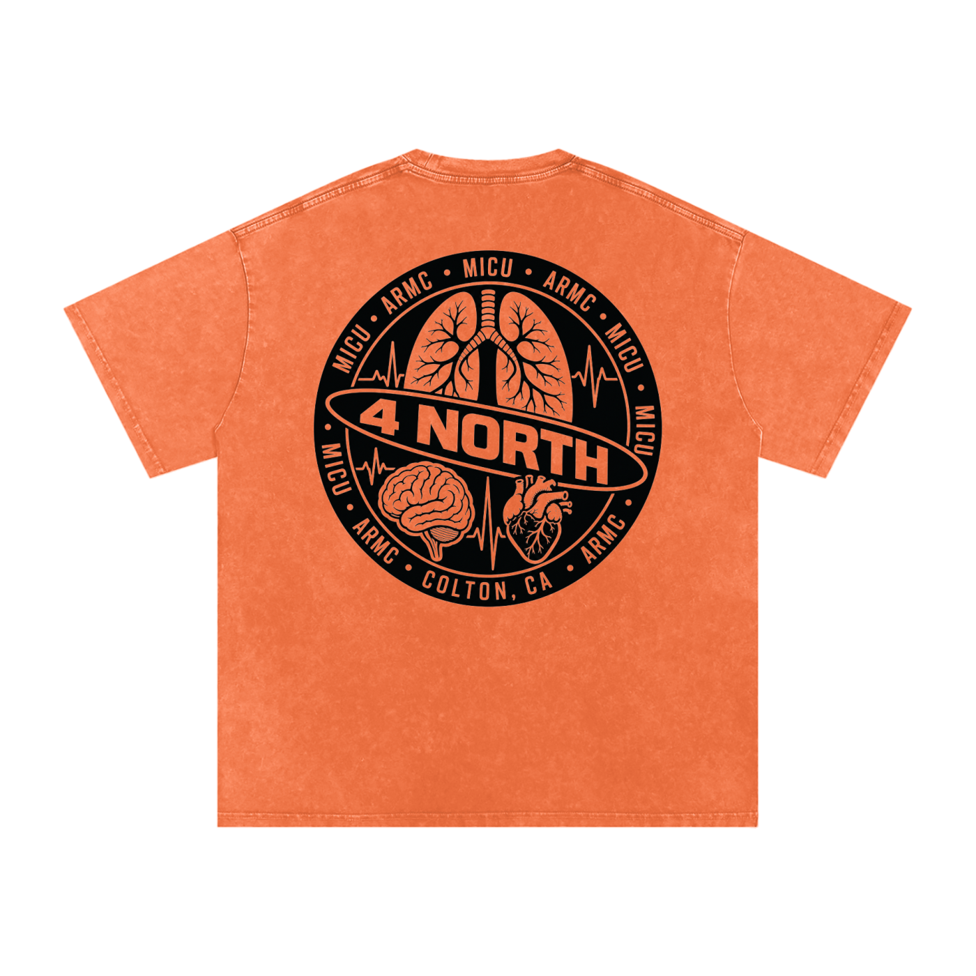 4 North black lettering- adult unisex Snow Washed Oversized Cotton T-Shirt