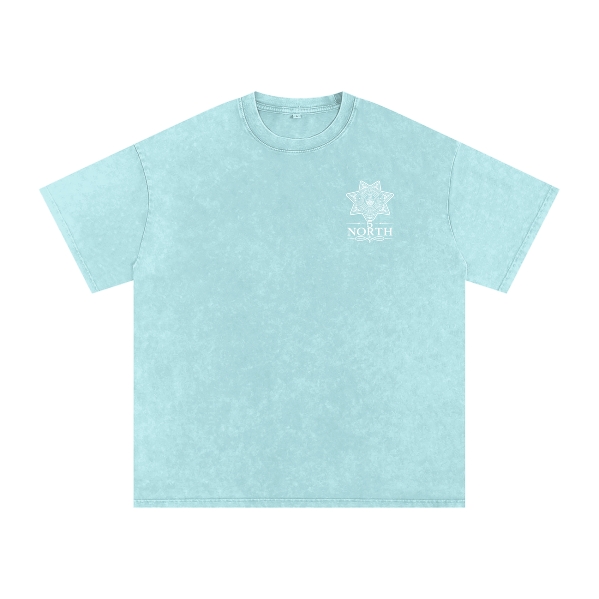 5 North-adult unisex Snow Washed Oversized Cotton T-Shirt
