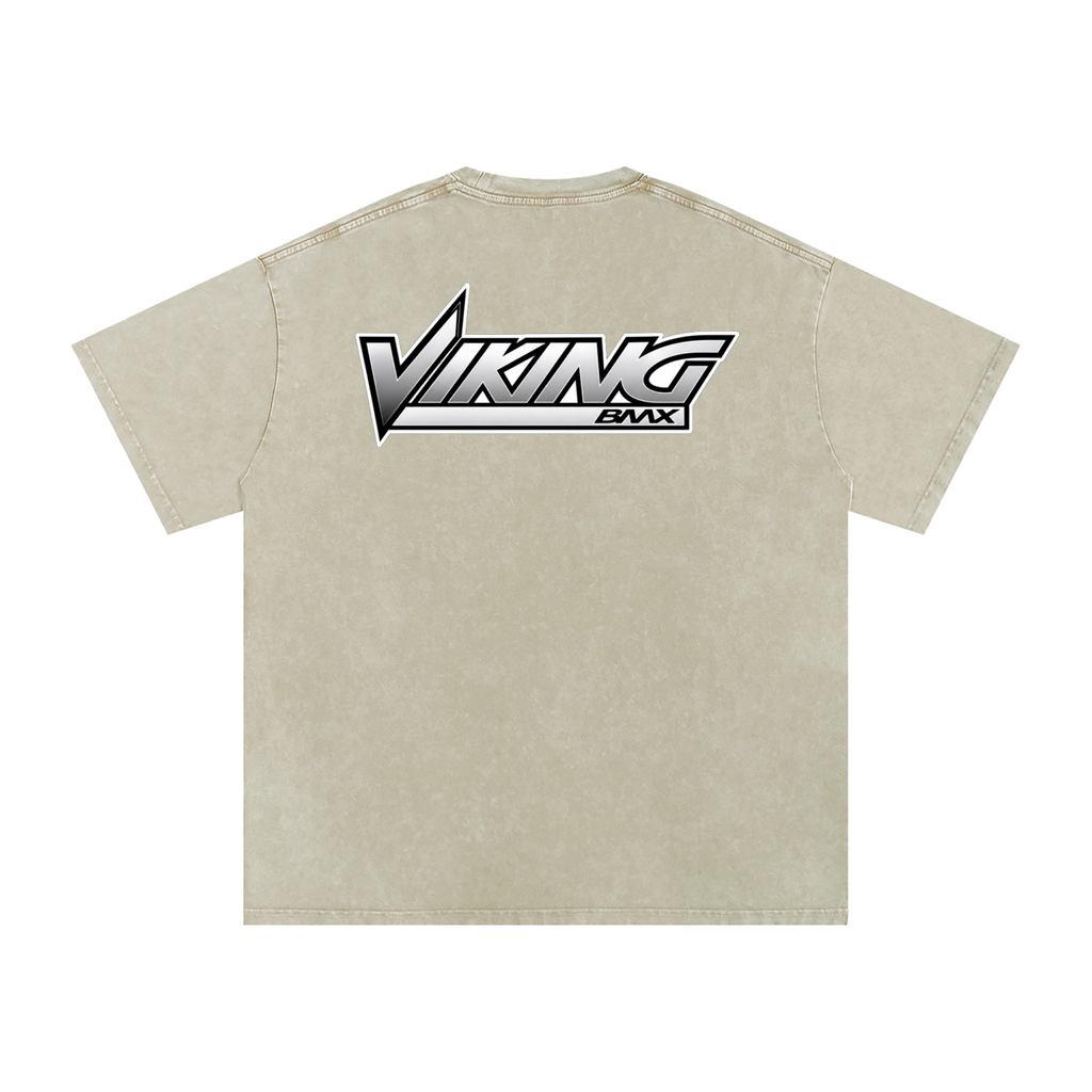 VIKING BMX- adult unisex Snow Washed Oversized Cotton T-Shirt