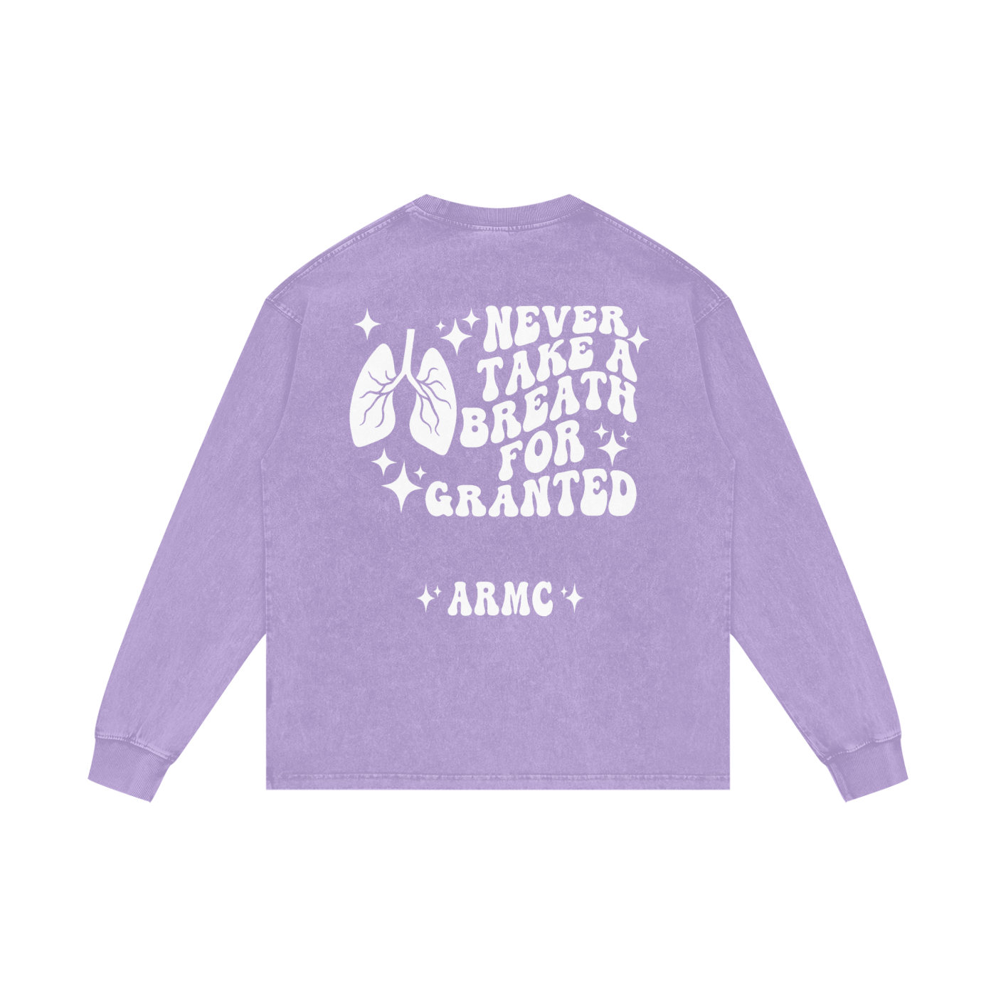 Respiratory Therapy- adult unisex Acid Wash Oversize Long Sleeve T-Shirt