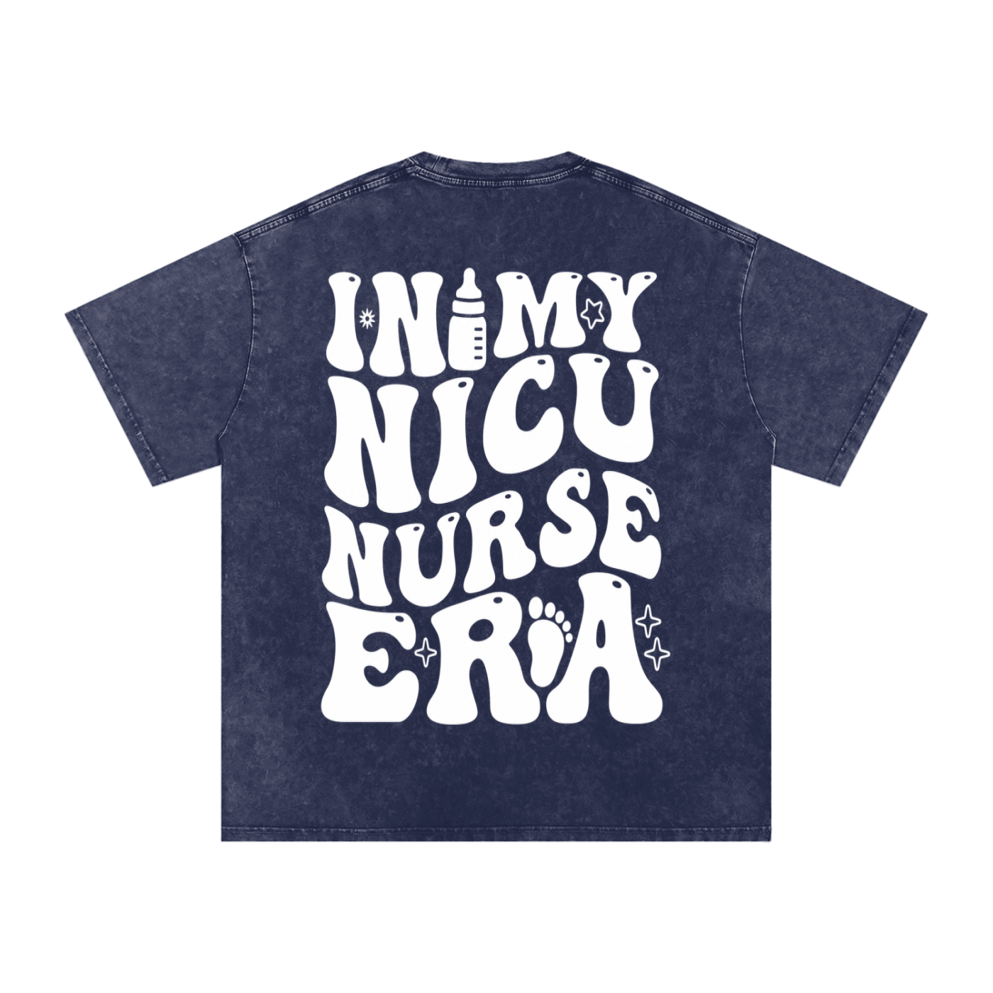 NICU- adult unisex Snow Washed Oversized Cotton T-Shirt