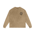 6 North Black Lettering - Acid Wash Oversize Long Sleeve T-Shirt