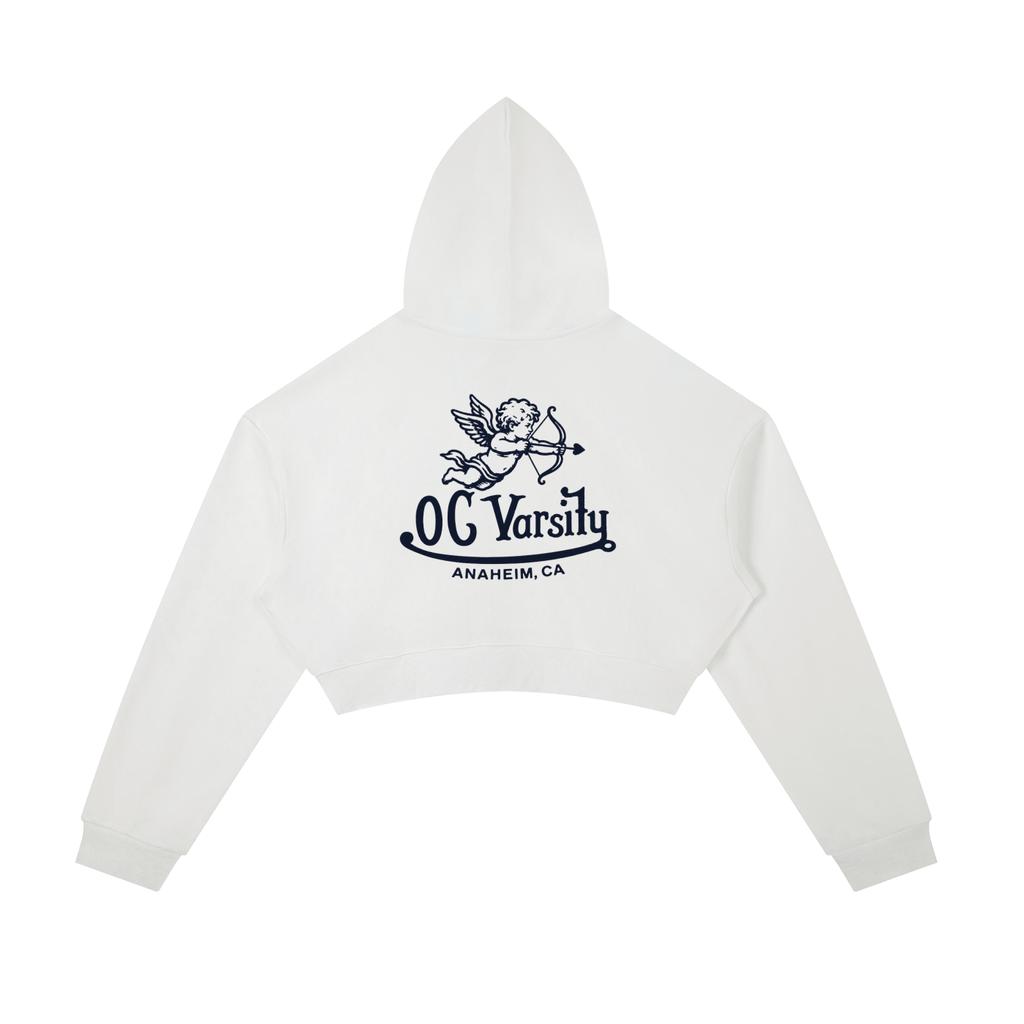 OC Varsity Logo- Adult Women Essential Cropped Zip-Up Hoodie
