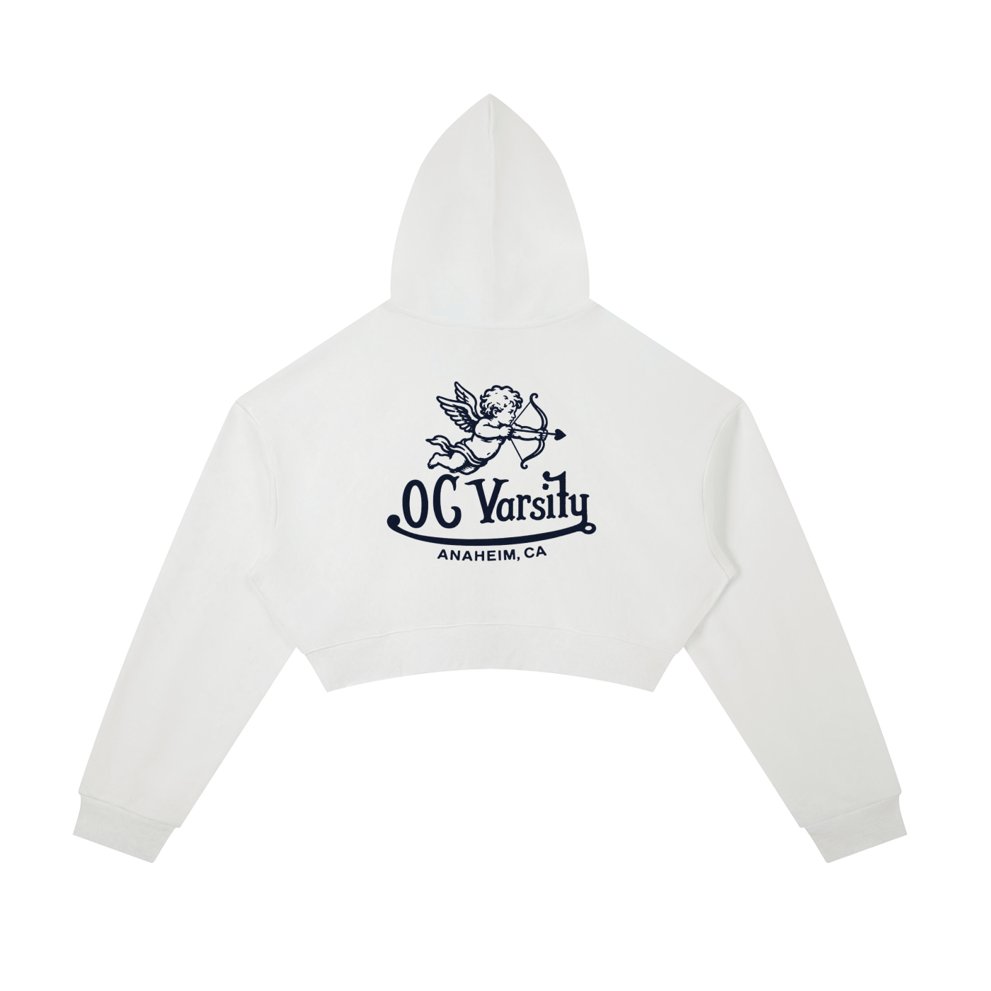 OC Varsity Logo- Adult Women Essential Cropped Zip-Up Hoodie