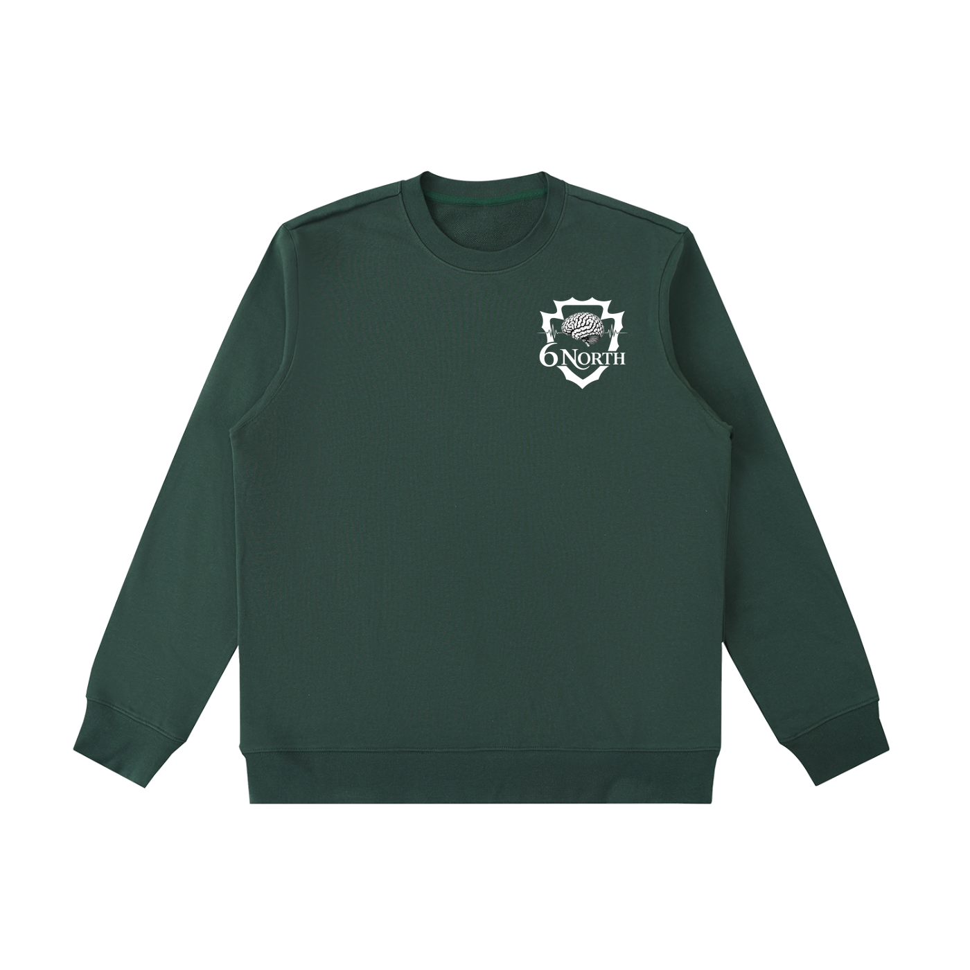 6 North White Lettering - Unisex Essential Heavyweight Crewneck  Sweatshirt