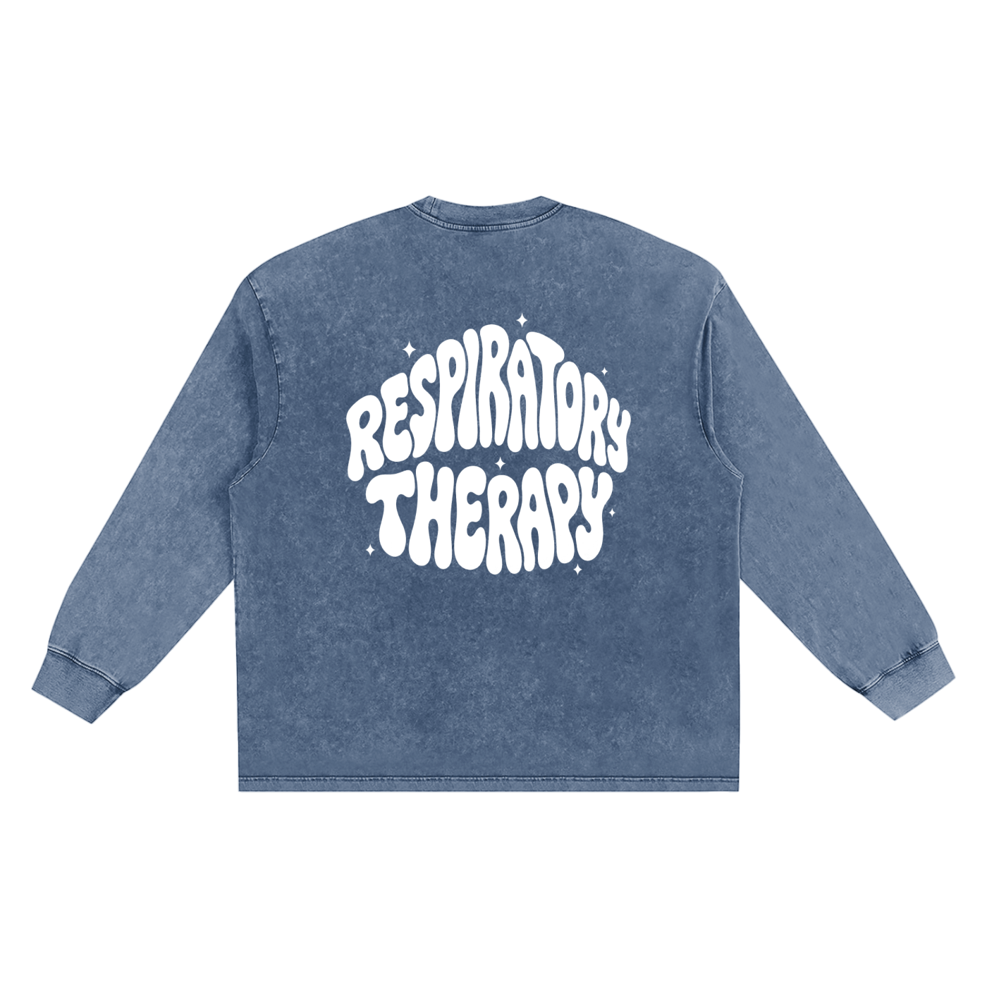 Respiratory Therapy- adult unisex Snow Washed Frayed Edge T-Shirt