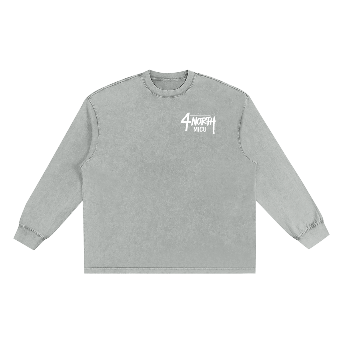 4 North white lettering- adult unisex Snow Washed Frayed Edge T-Shirt
