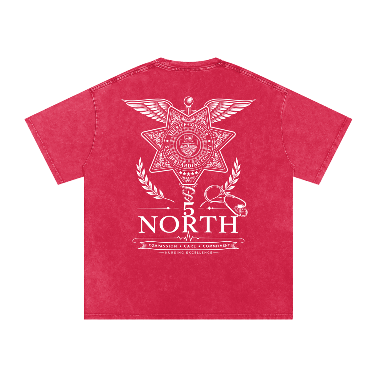 5 North- Snow Washed Oversized Cotton T-Shirt