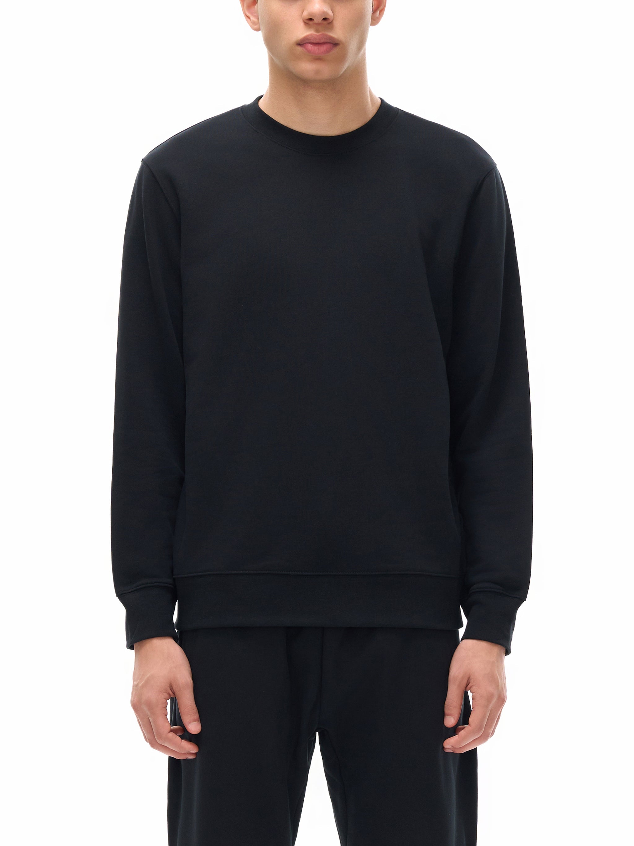 6 North Black Lettering -Essential Heavyweight Crewneck  Sweatshirt