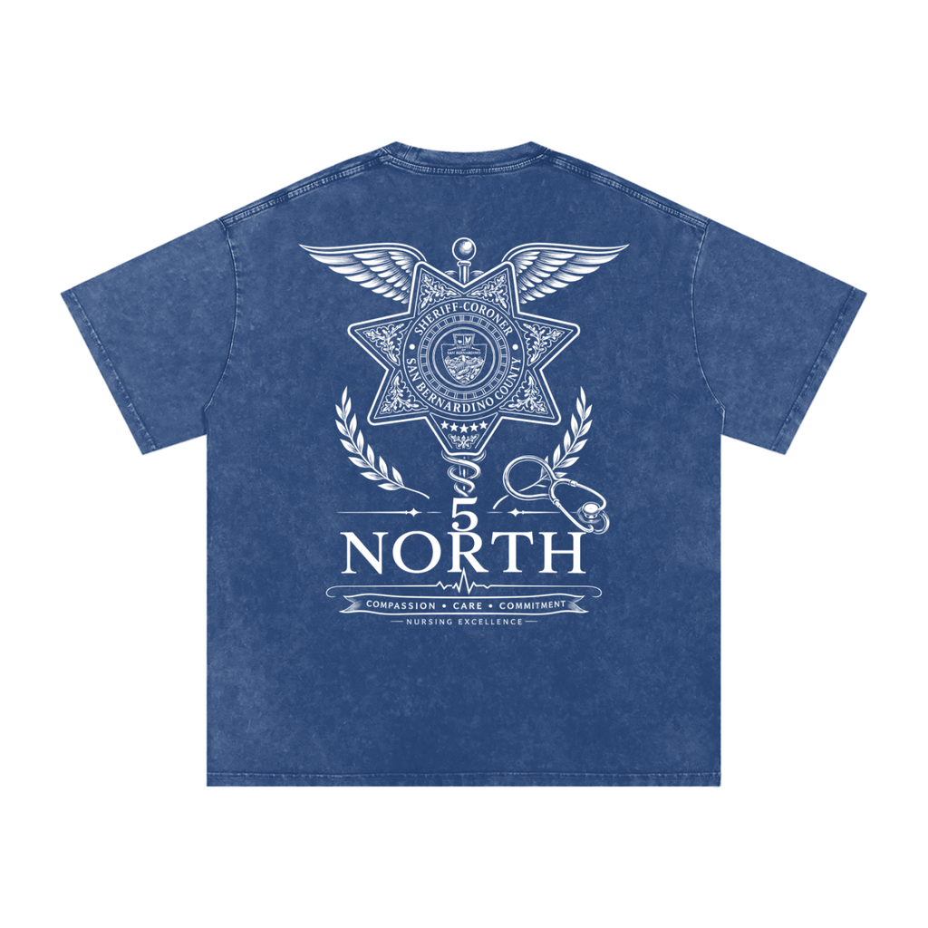 5 North- Snow Washed Oversized Cotton T-Shirt