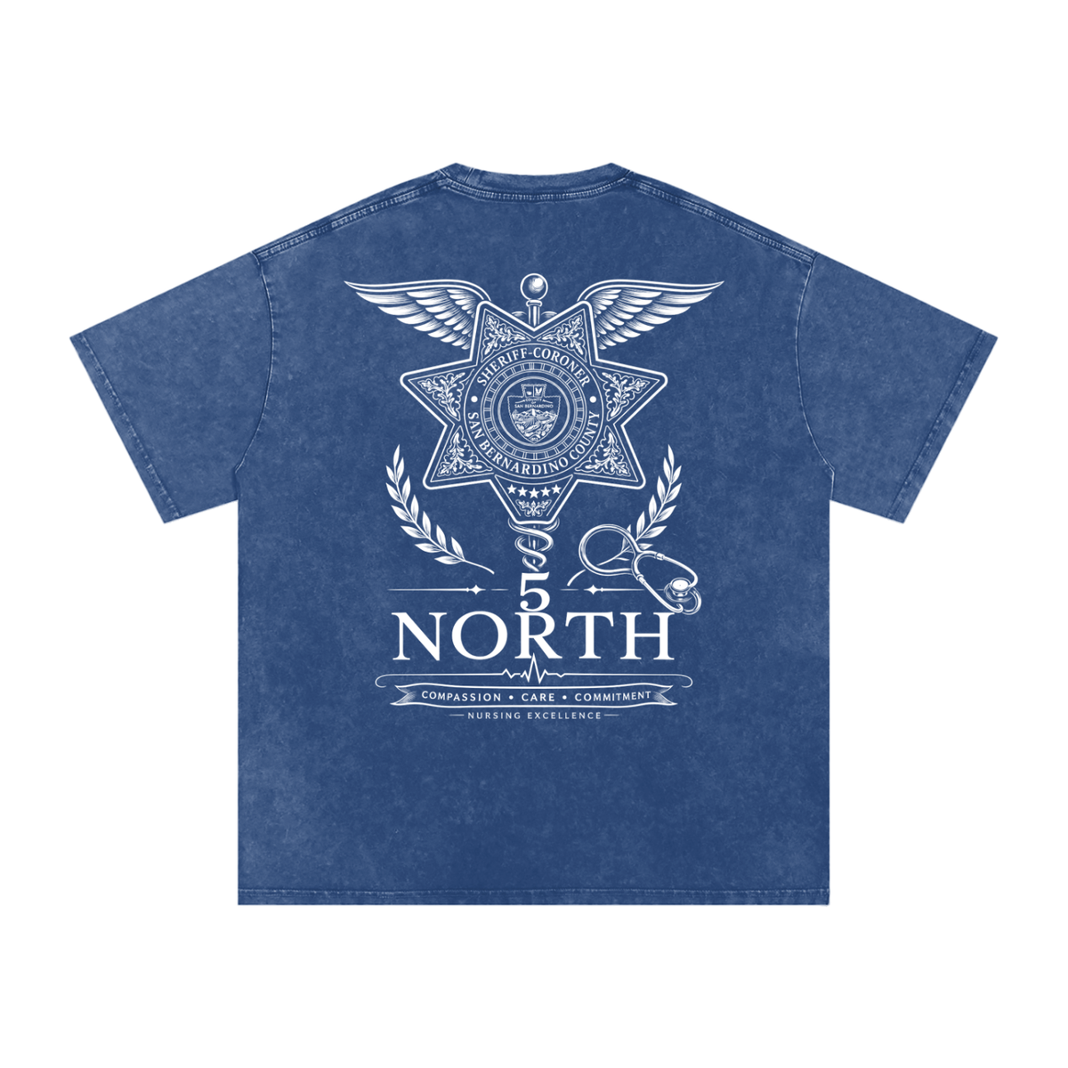 5 North- Snow Washed Oversized Cotton T-Shirt