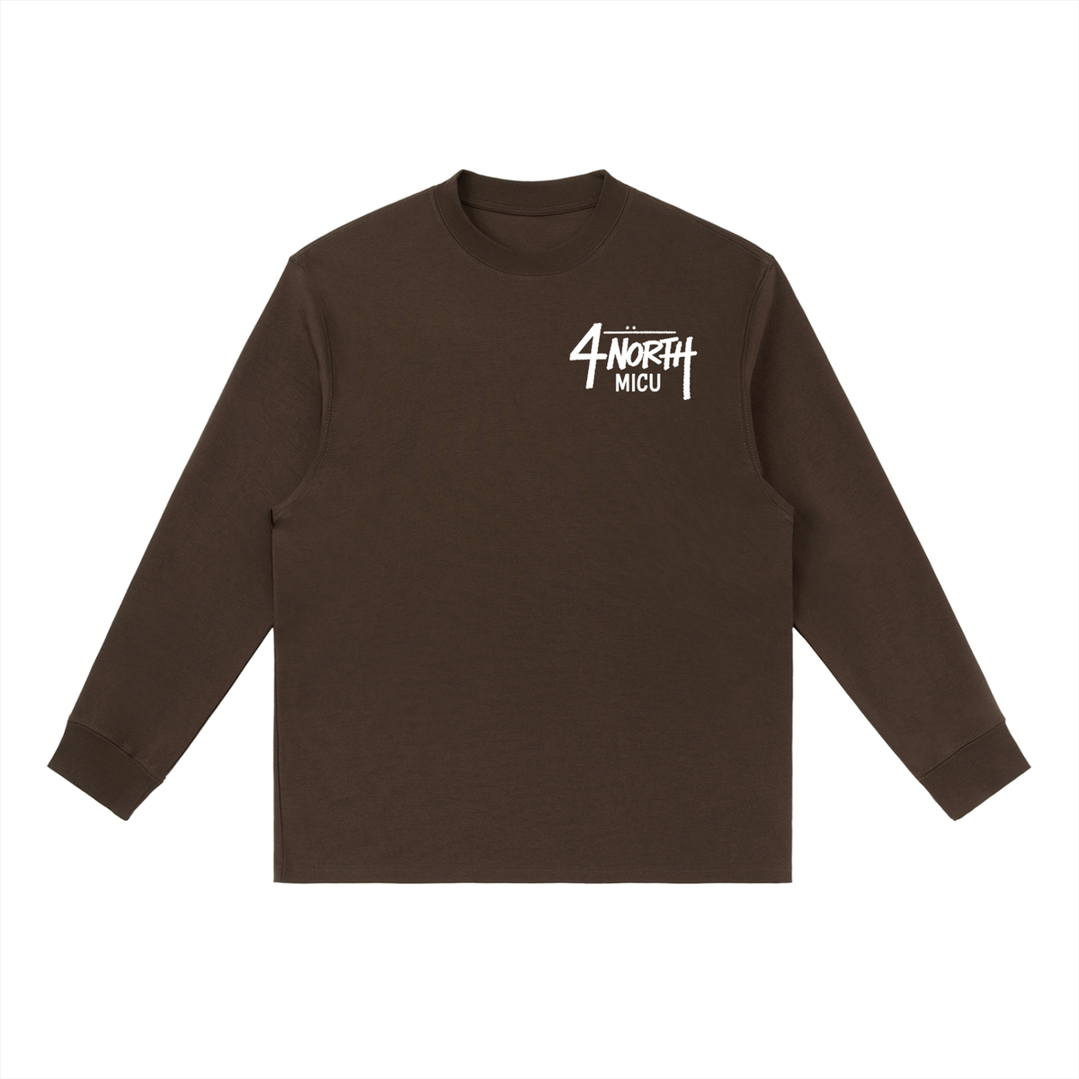 4 North white print- Long-Sleeve T-Shirt