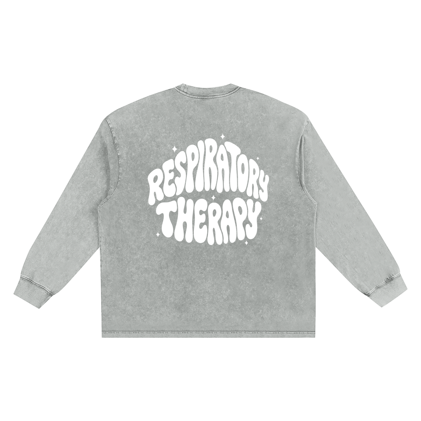 Respiratory Therapy- adult unisex Snow Washed Frayed Edge T-Shirt
