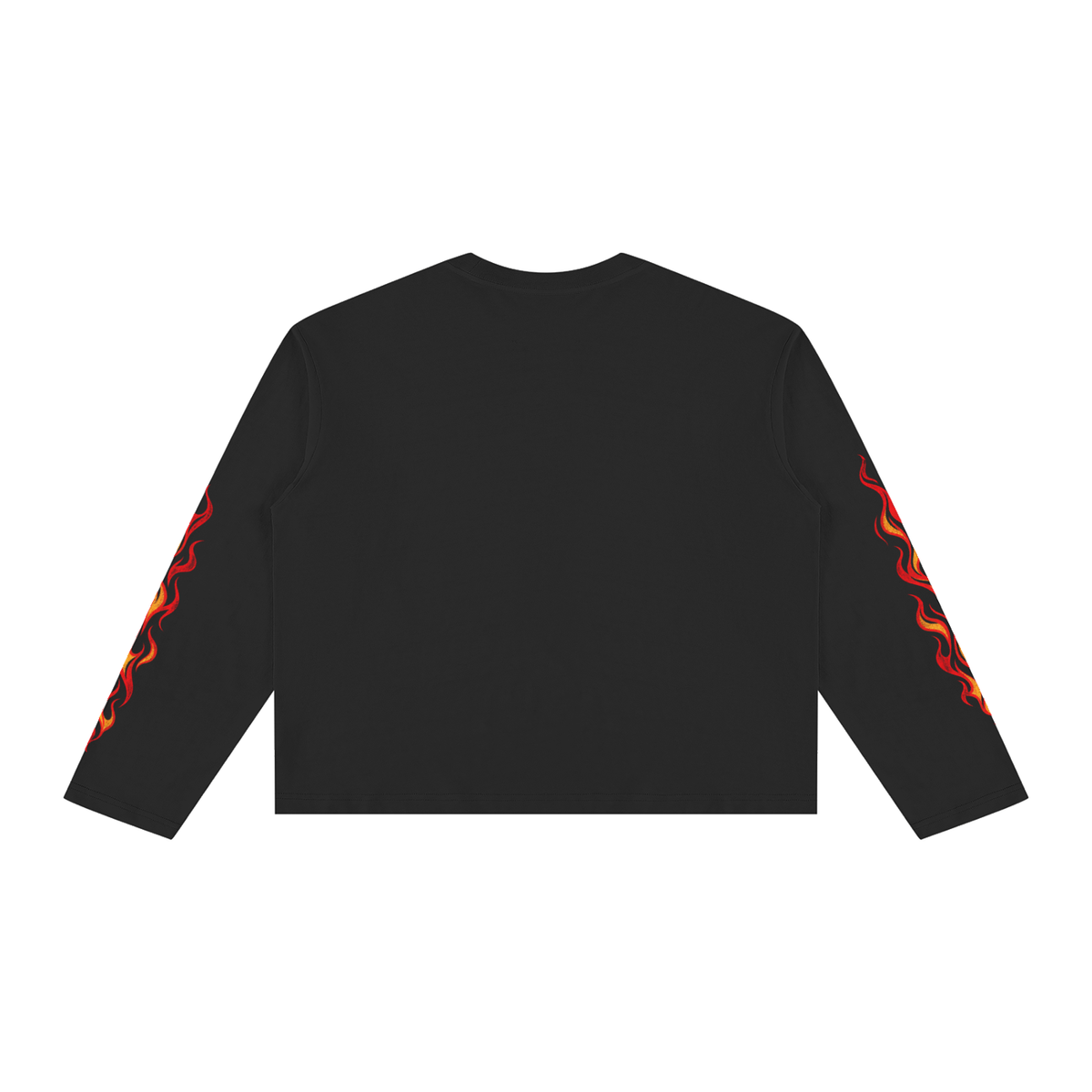 OC Varsity Flames- Unisex Vintage Wash Long Sleeve Boxy T-Shirt