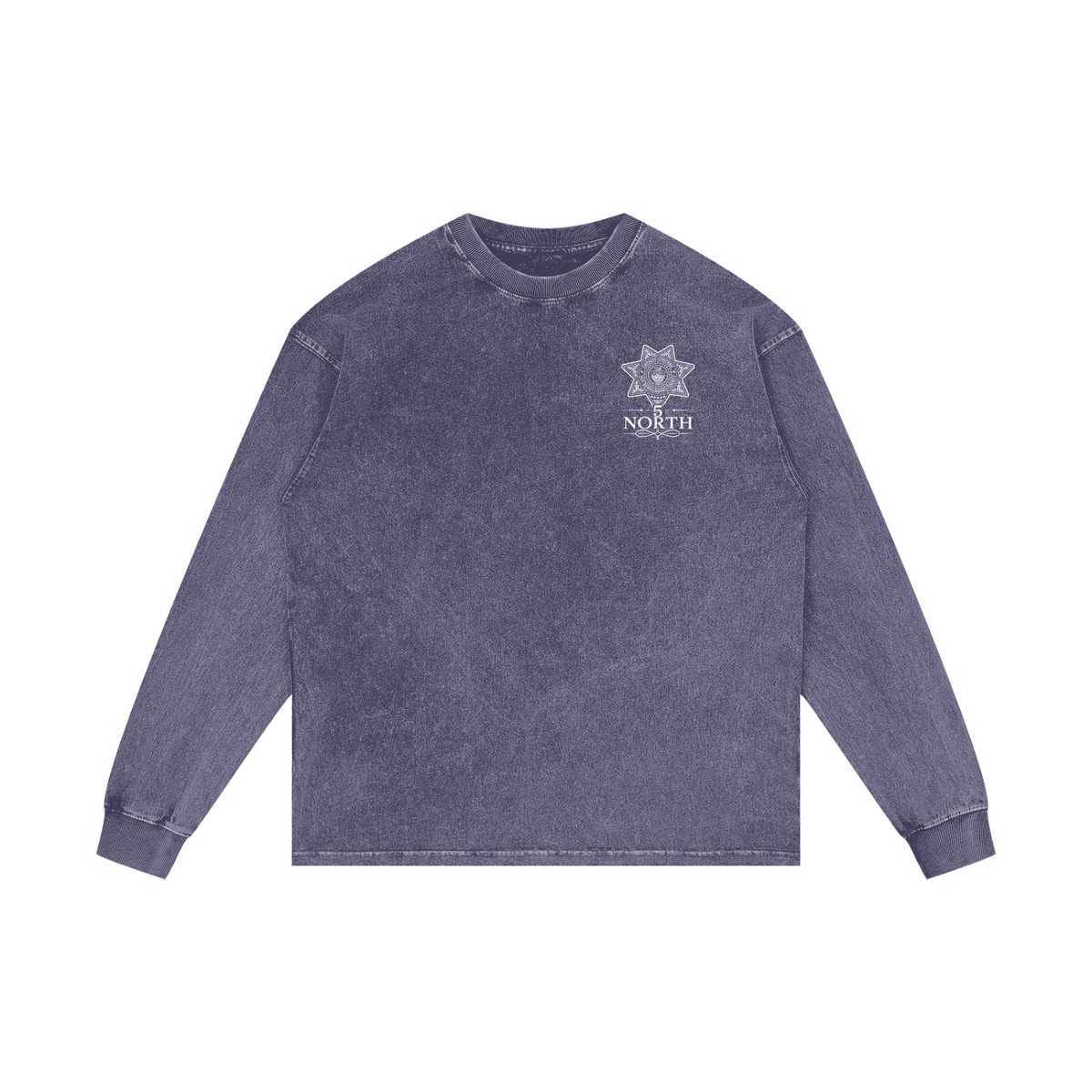 5 North- Acid Wash Oversize Long Sleeve T-Shirt