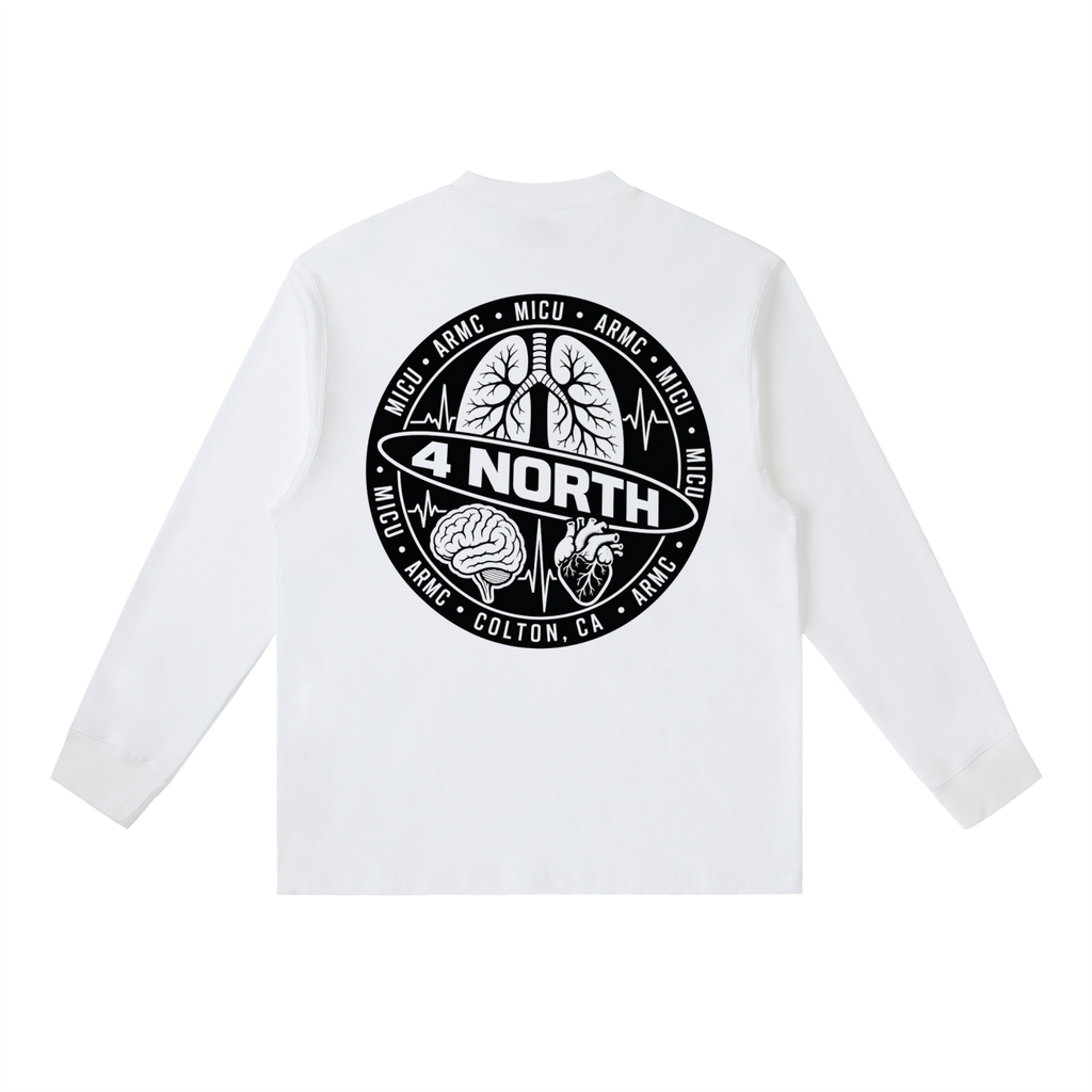 4 North black print- Long-Sleeve T-Shirt
