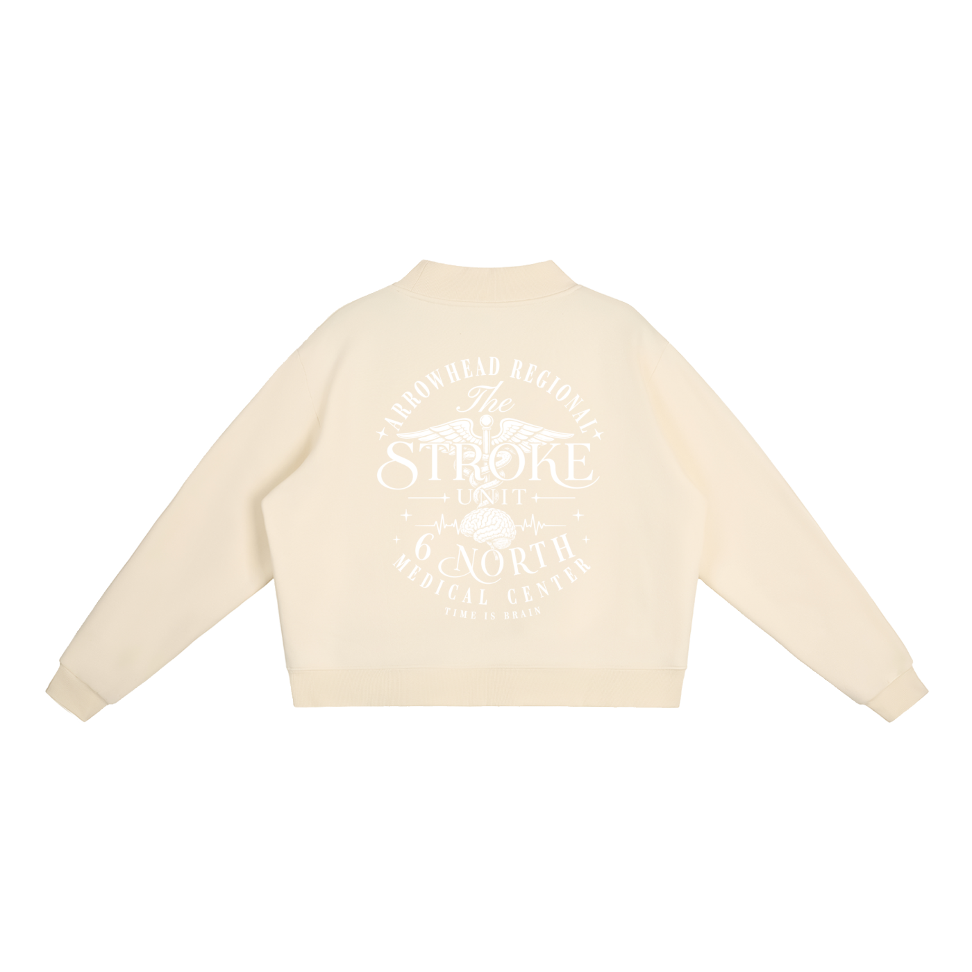 6 North- women’s Essential Fleece Mock-Neck Crew Sweatshirt