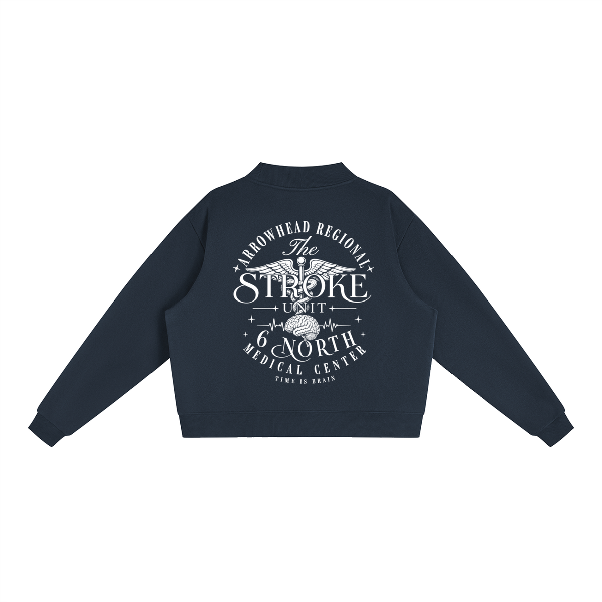 6 North- women’s Essential Fleece Mock-Neck Crew Sweatshirt