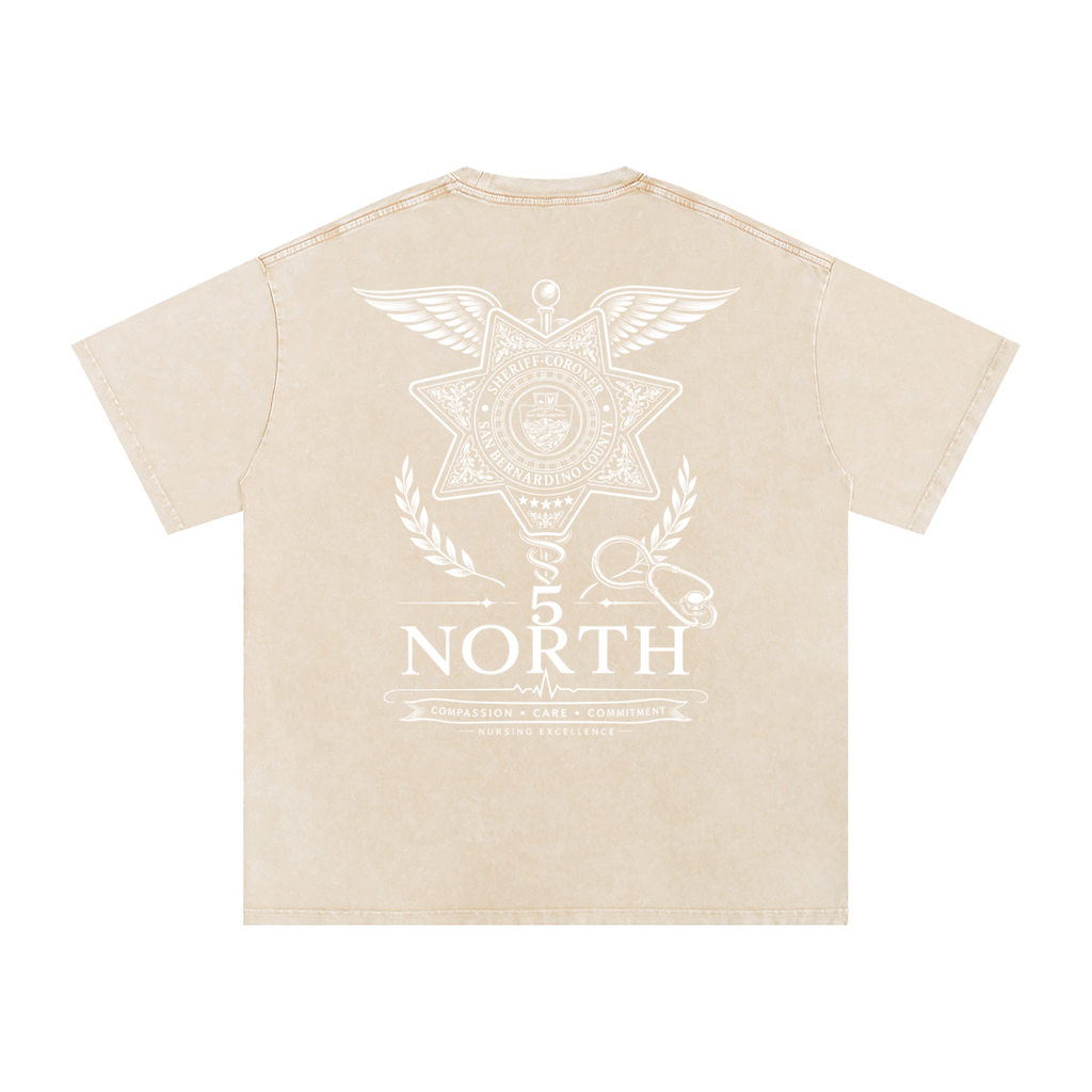 5 North- Snow Washed Oversized Cotton T-Shirt