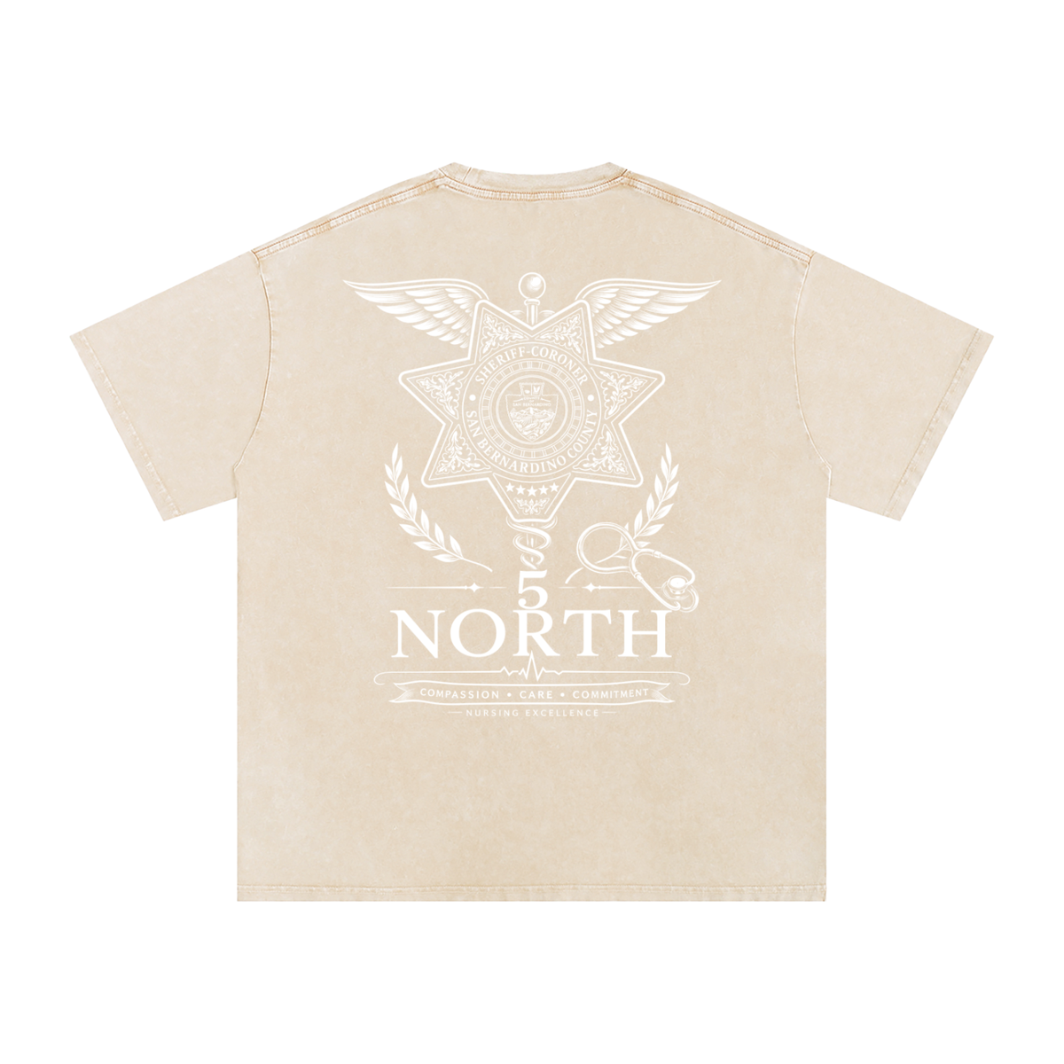 5 North- Snow Washed Oversized Cotton T-Shirt