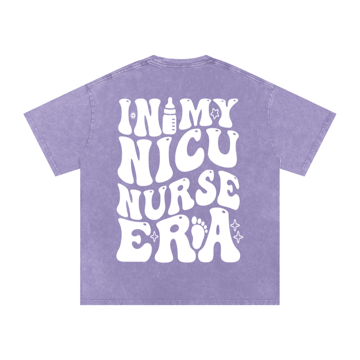 NICU- adult unisex Snow Washed Oversized Cotton T-Shirt