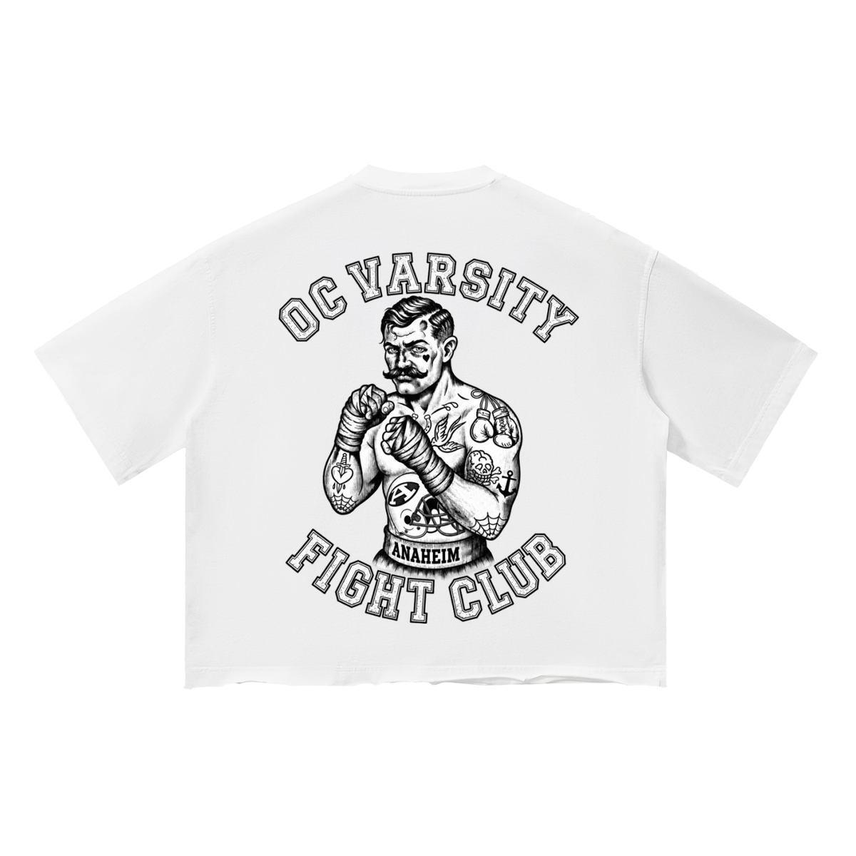 OC Varsity Fight Club- Unisex Vintage Wash Boxy T-Shirt