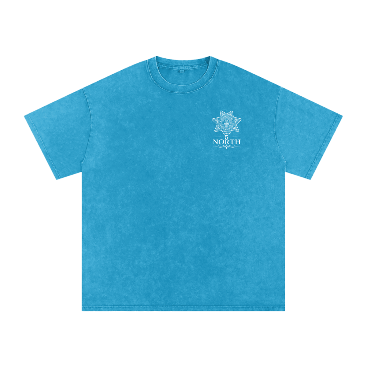 5 North-adult unisex Snow Washed Oversized Cotton T-Shirt