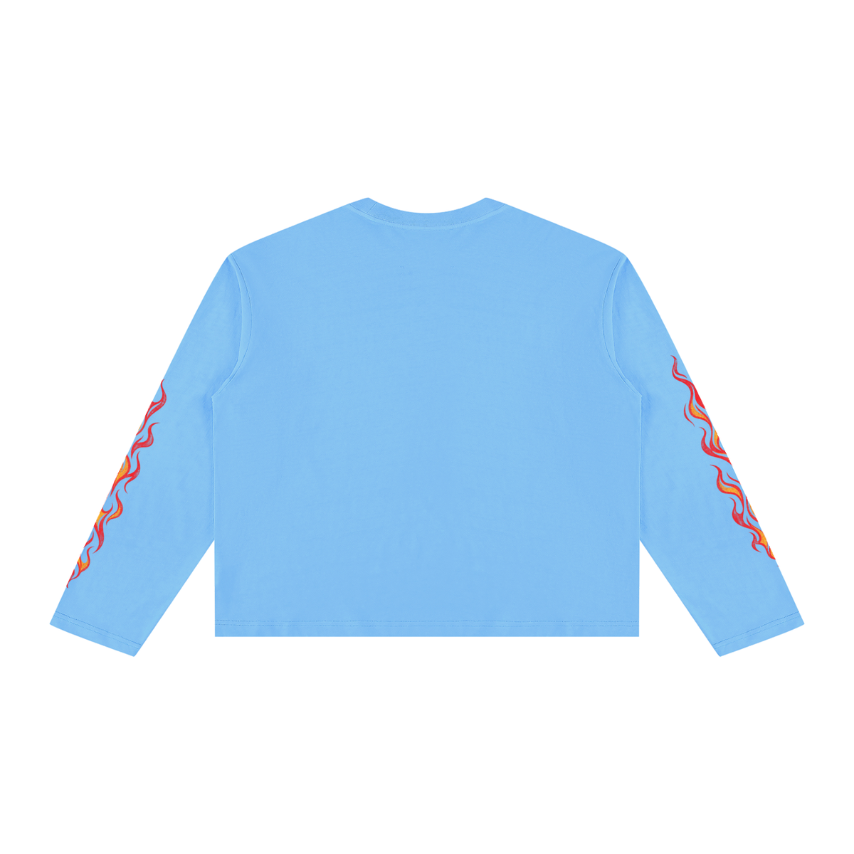OC Varsity Flames- Unisex Vintage Wash Long Sleeve Boxy T-Shirt