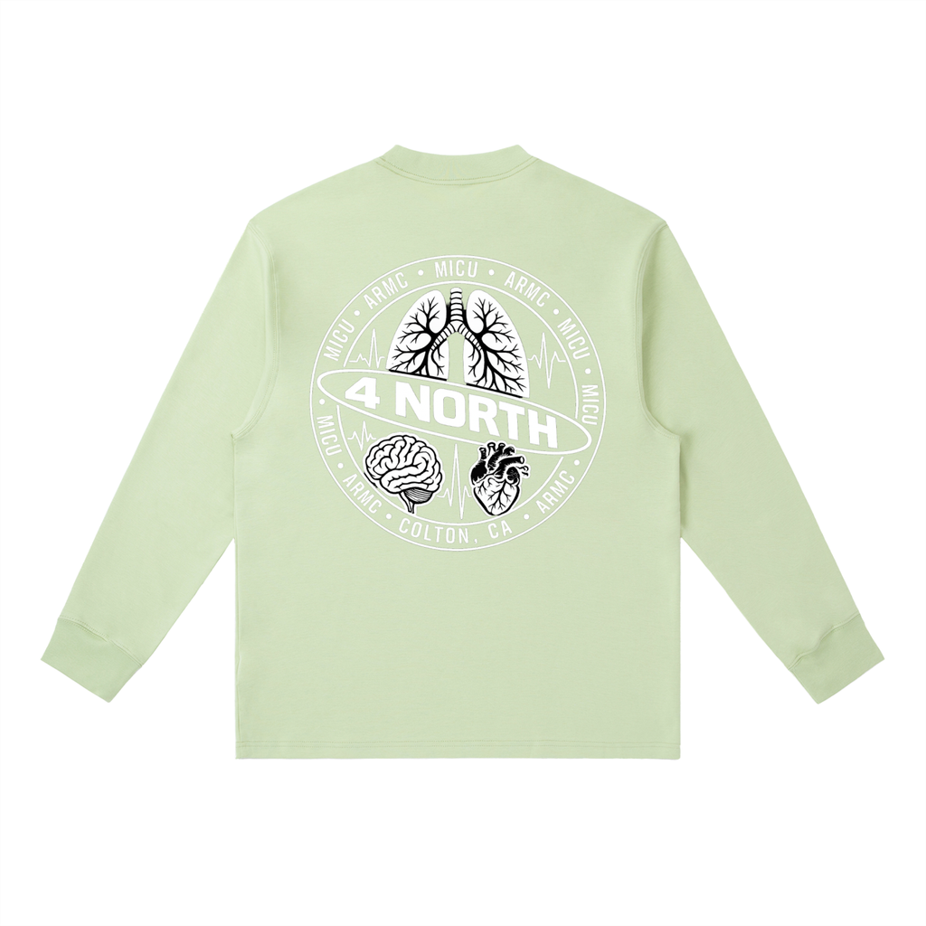4 North white print- Long-Sleeve T-Shirt