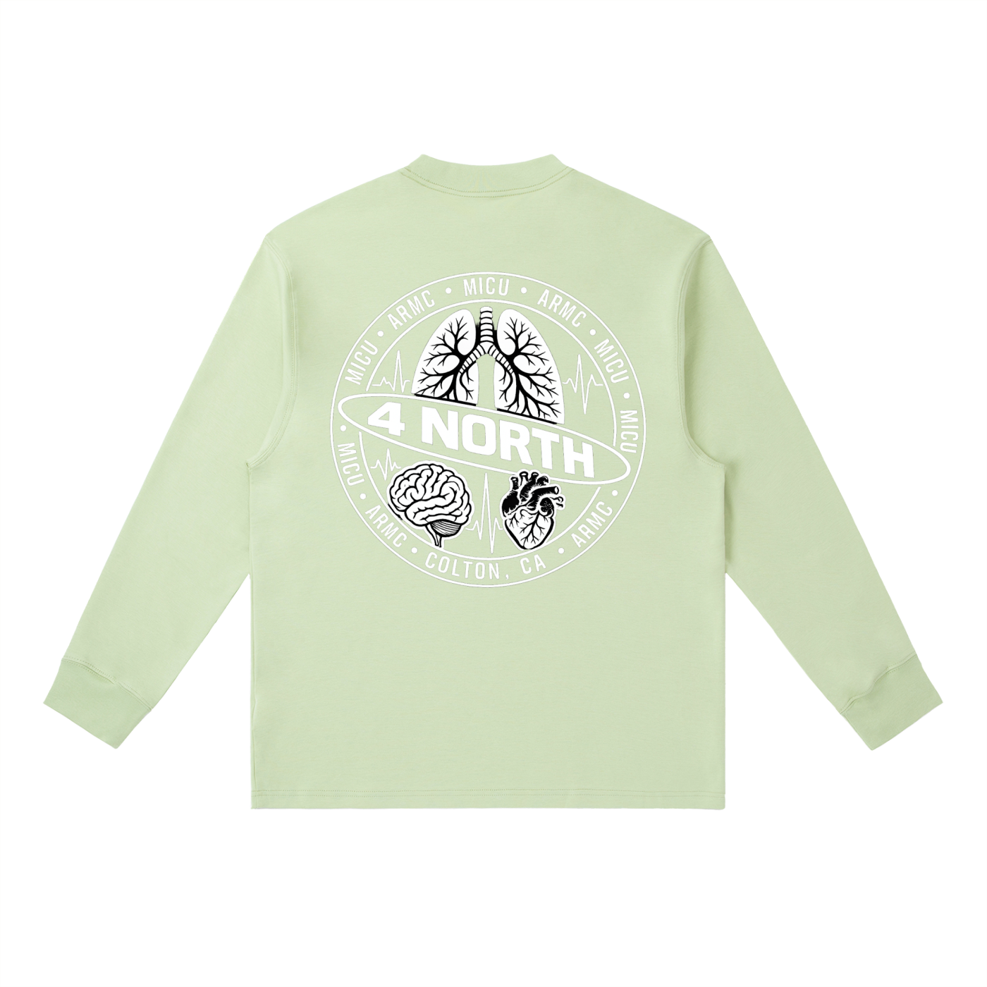 4 North white print- Long-Sleeve T-Shirt
