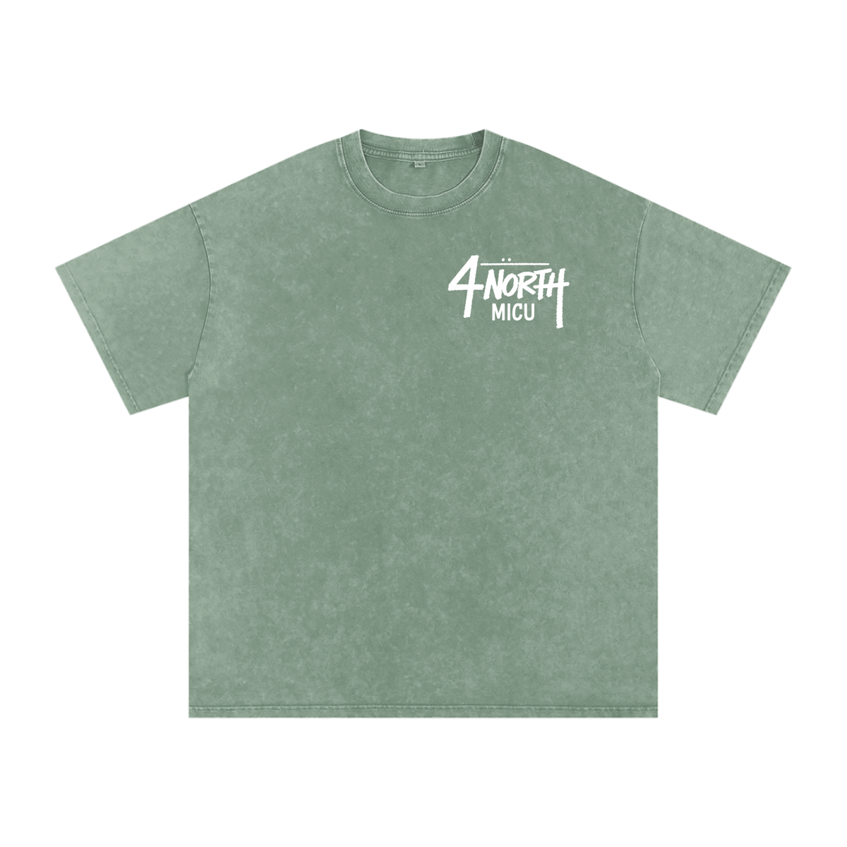 4 North white lettering- adult unisex Snow Washed Oversized Cotton T-Shirt