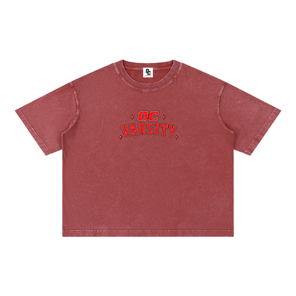 U need Jesus OC Varsity- adult unisex Mineral Wash Boxy Cotton T-Shirt